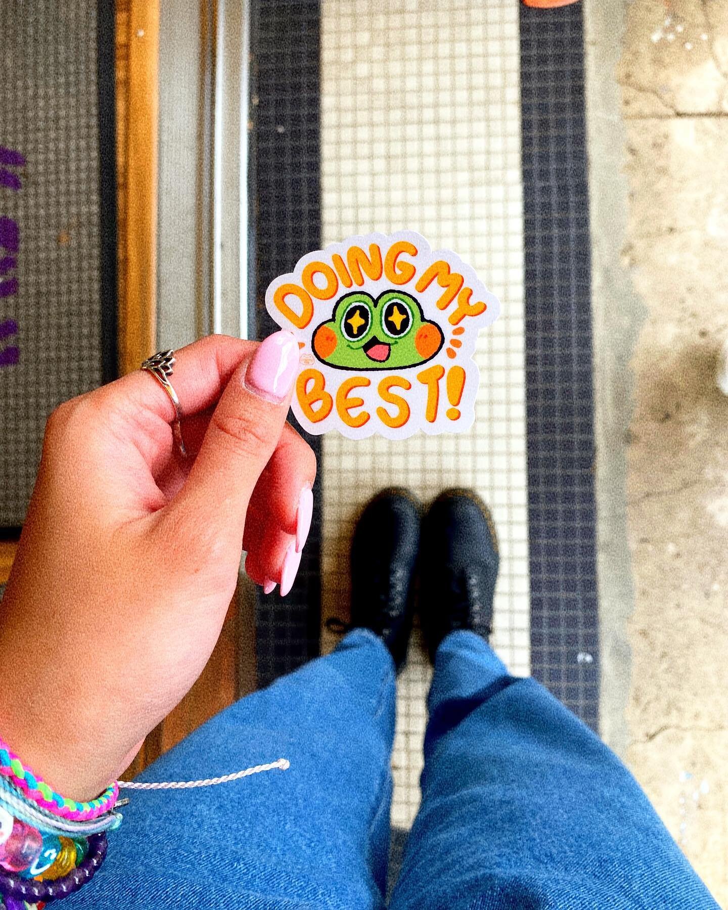 Just doing my best! And on Mondays, that&rsquo;s pretty much all you can do! 🌟🐸 @ghostiekid sticker restock! 🧸&hearts;️