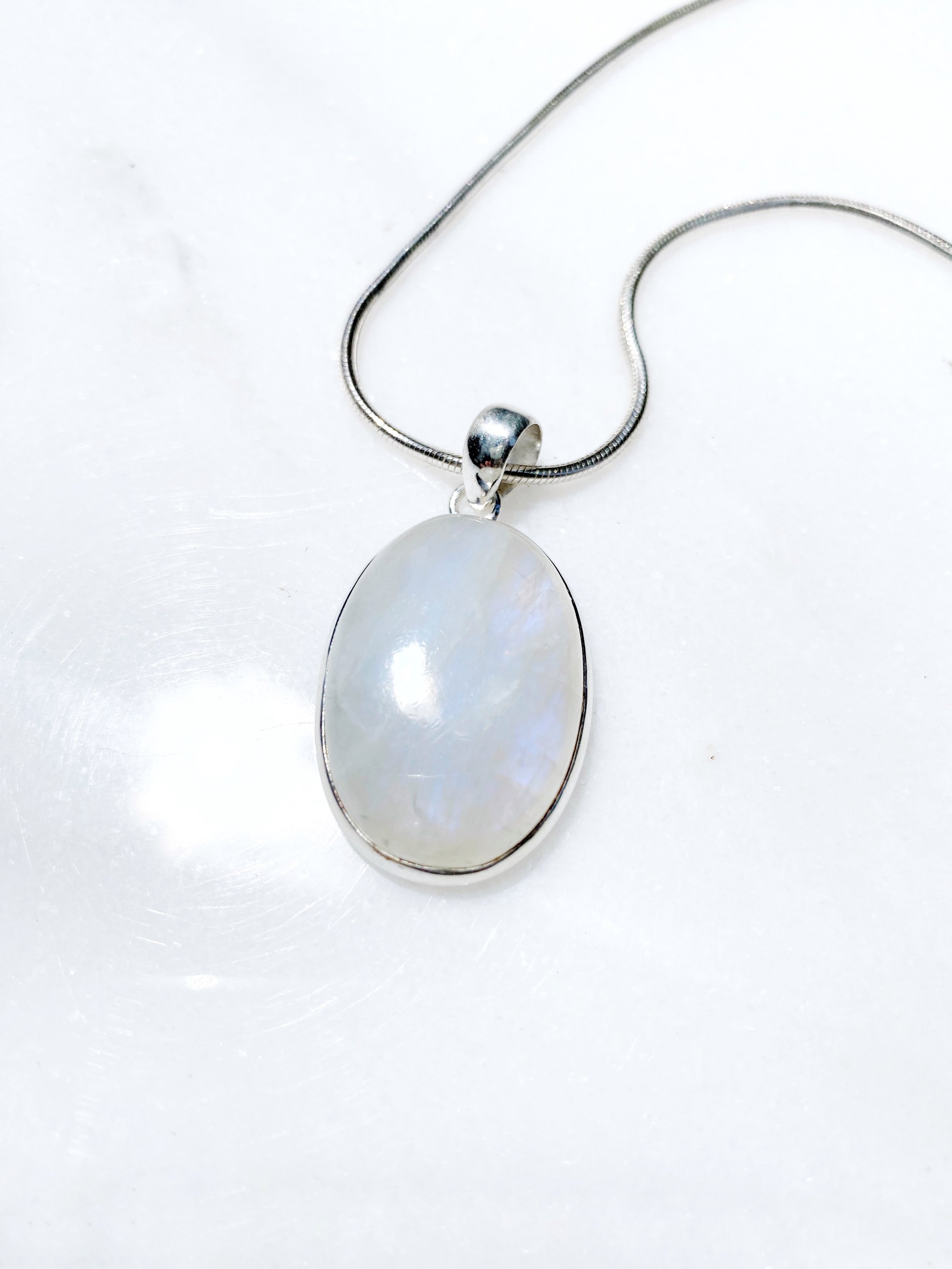 Dainty Rainbow Moonstone Necklace - Gardens of the Sun | Ethical Jewelry