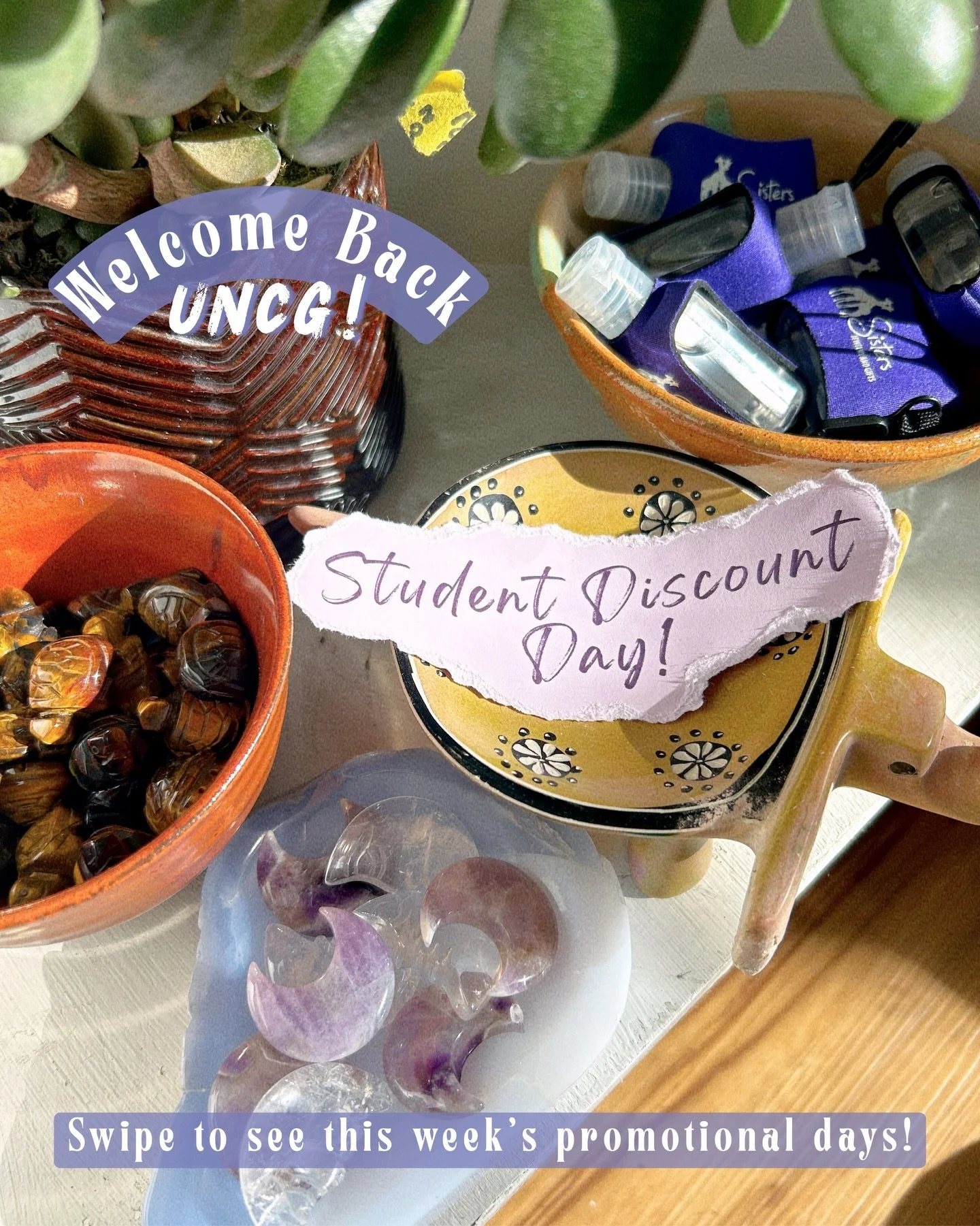 Welcome back, students! We&rsquo;ve missed you! Come celebrate the new year and a new semester with us during our special promotional days this week. We have cute freebies and sales happening, so swipe through to see what&rsquo;s going on at Sisters!