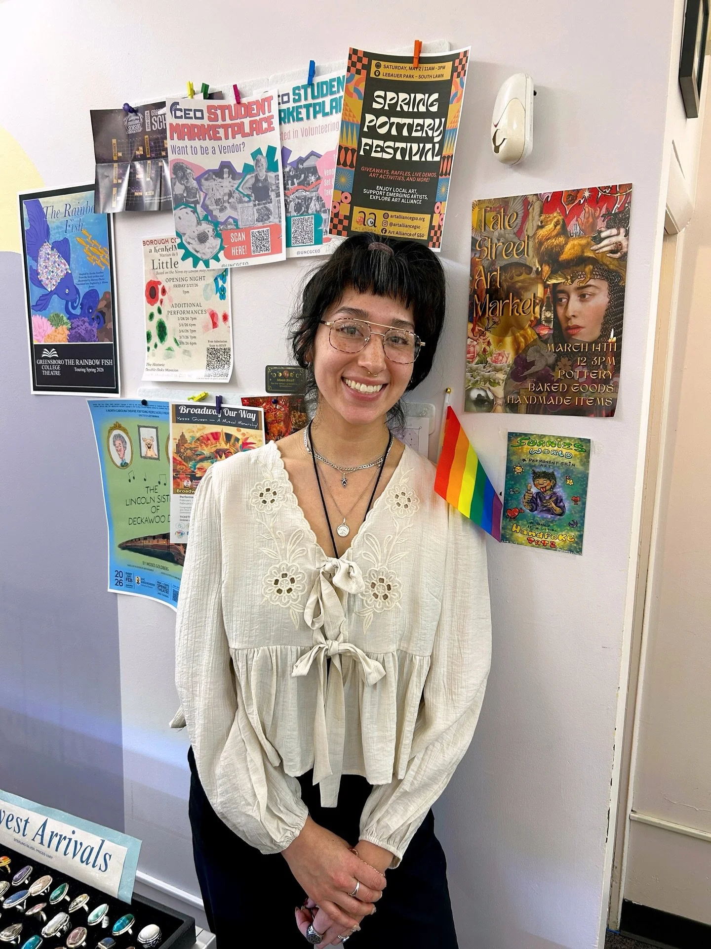 We LOVE our community wall! 💛 We&rsquo;re so thankful to be part of such a vibrant and talented community. We&rsquo;re always happy to put up flyers and posters for your events and happenings!