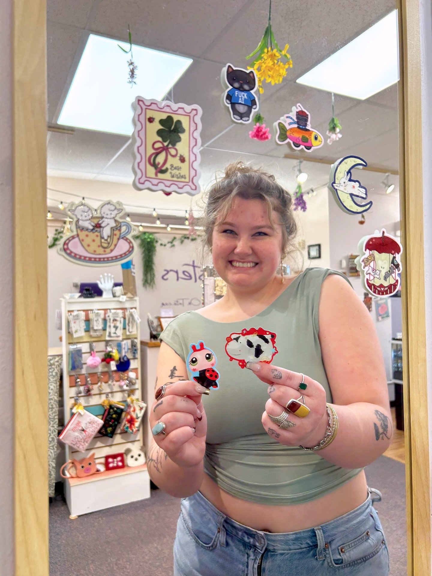 New stickers in store by @drinkingpaint.art !! We&rsquo;re in LOVE! Thank you @dearserenity.studios for introducing them to us hehe