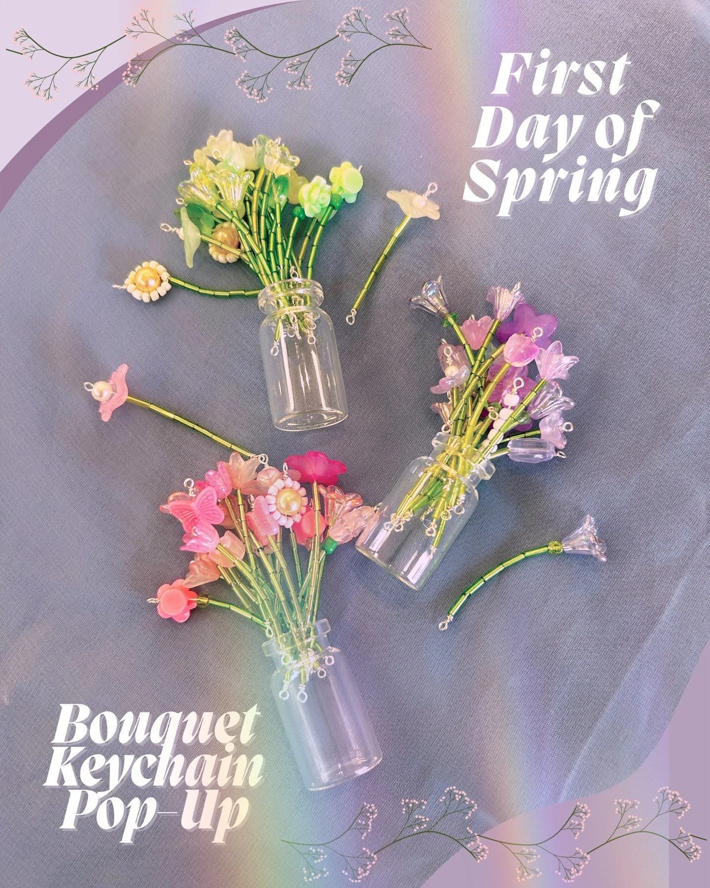 First Day of Spring Pop-Up 🌸
Join us THIS Friday from 12-3 and come create your own custom bouquet keychain with @butterflygardensco ! Keychains start at $17 and you get to pick 7 flowers of your choice! See you then 🌼🌺🌻🌹🪻
