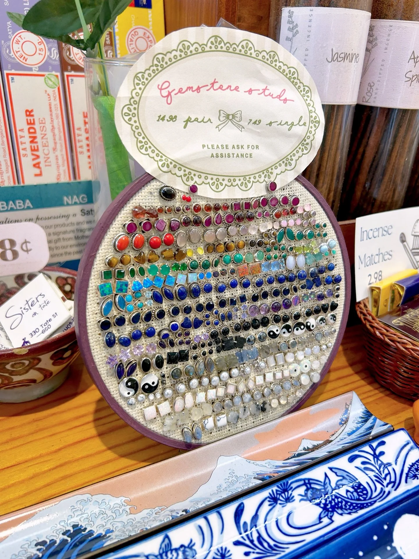 KT reorganized the gemstone sterling studs, and they look FANTASTIC! So good, in fact, that we&rsquo;re having a sale!

Show this post at checkout and get BOGO FREE gemstone studs from the board! (buy one pair for $14.98 and get a second pair FREE!)
