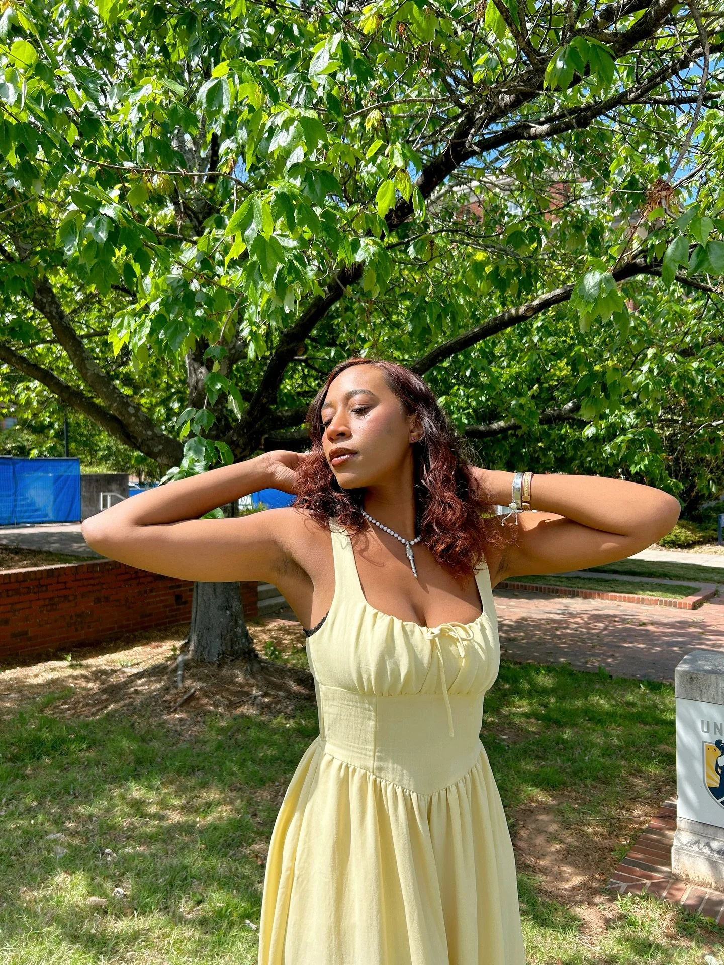 NEW DRESS 🌞
We&rsquo;re obsessed! This dress comes in two colors: butter yellow and brown plaid. We only have six of each! Thank you so much to @bluejay_96 for coming in and modeling for us. You can catch her singing at @backtablegso and other local