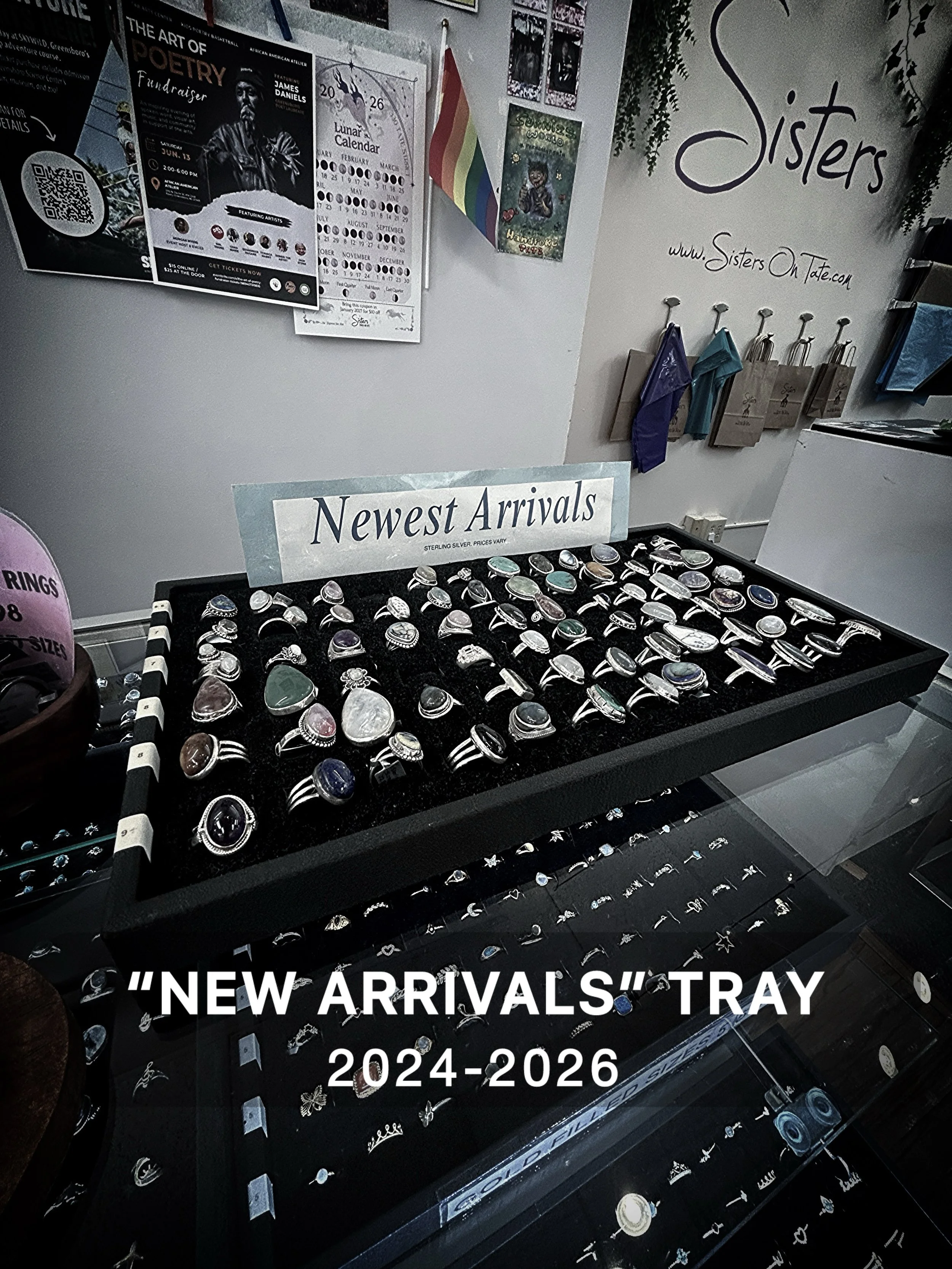 Unfortunately, shoplifting is real, and as a small business, it makes us really sad and, tbh, a bit angry. We try to create such a welcoming space for everyone, and some people ruin it for everyone.

The &ldquo;New Arrivals&rdquo; sterling gemstone r