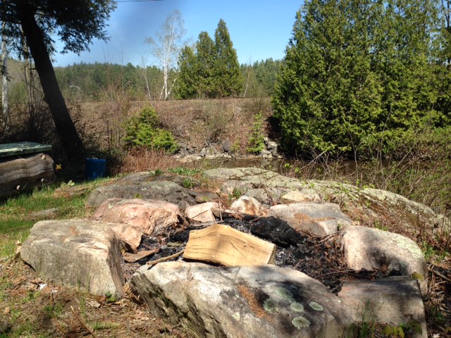 The campfire just below the cottage is a lovely spot to Be.