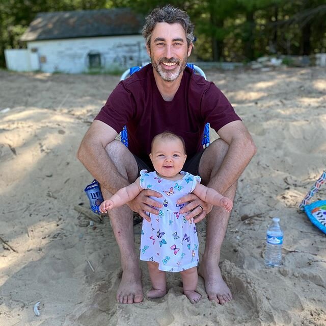 Happy first Father&rsquo;s Day @holstarkirk ! I know it&rsquo;s only been 3 months but you are already crushing it as a Dad! I could not imagine a better partner in life or father for our daughter- the way she looks at you makes my heart melt and I f