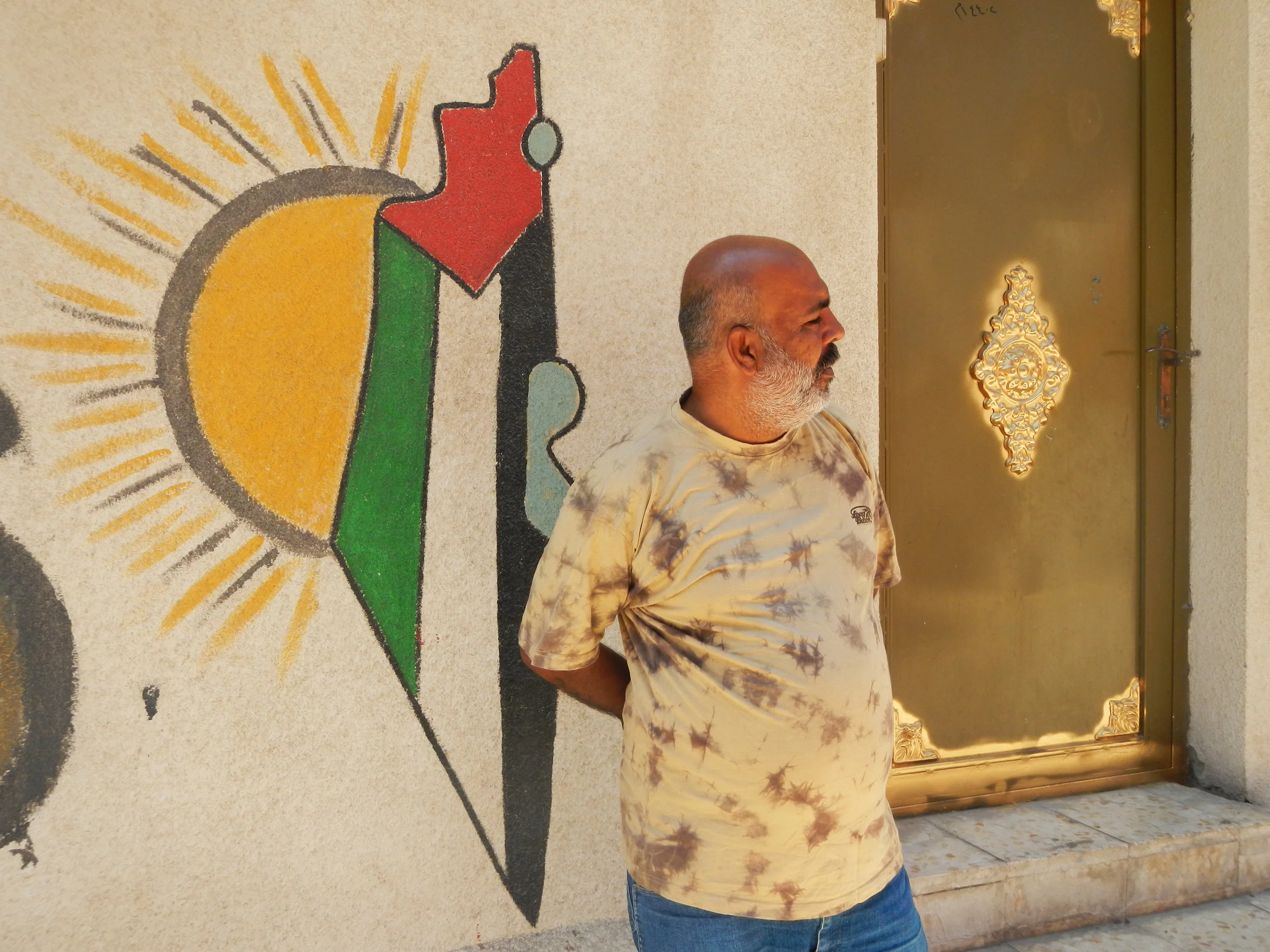 Ahmed Nassar, manager of graffiti in Irbid refugee camp 