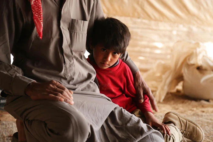 Abu Omar is worried about his children’s education, or lack there of, owing to the nomadic life.