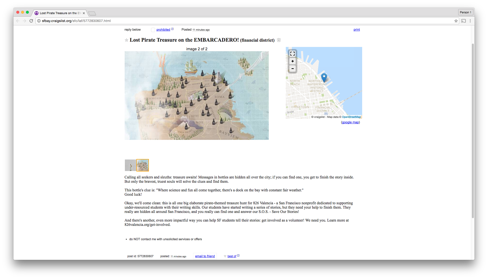 We even sent out the S.O.S digitally on Craigslist in the Lost & Found section...what better place for a lost story to go? Creative Directors: Alex Stainton, Jakub Syzmanski | Designers/ADs: Nina Golik, Kyle Watson | Art Director: T