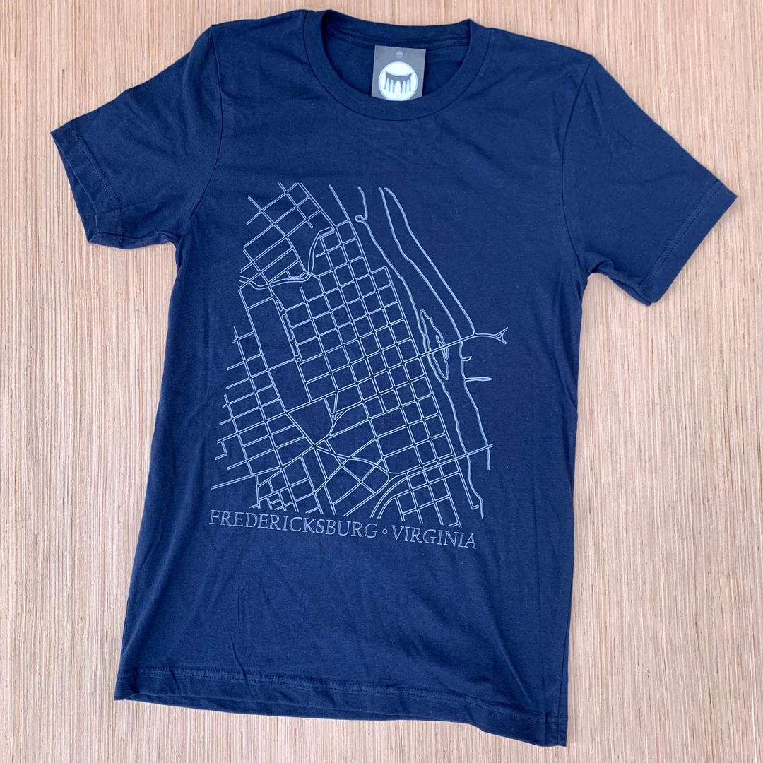 Fredericksburg City Grid T-Shirt (Blue)