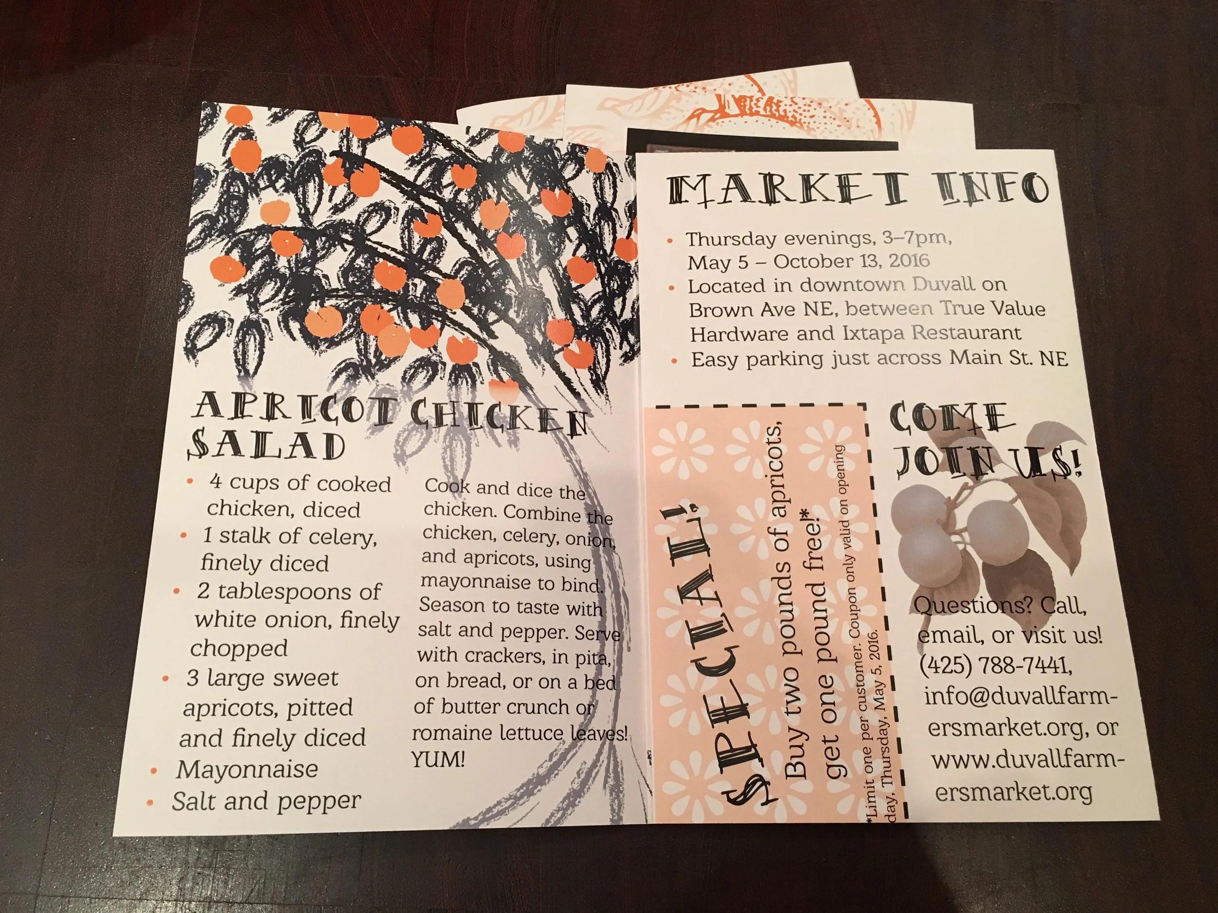 Farmers Market Brochure || Partial Inside Spread