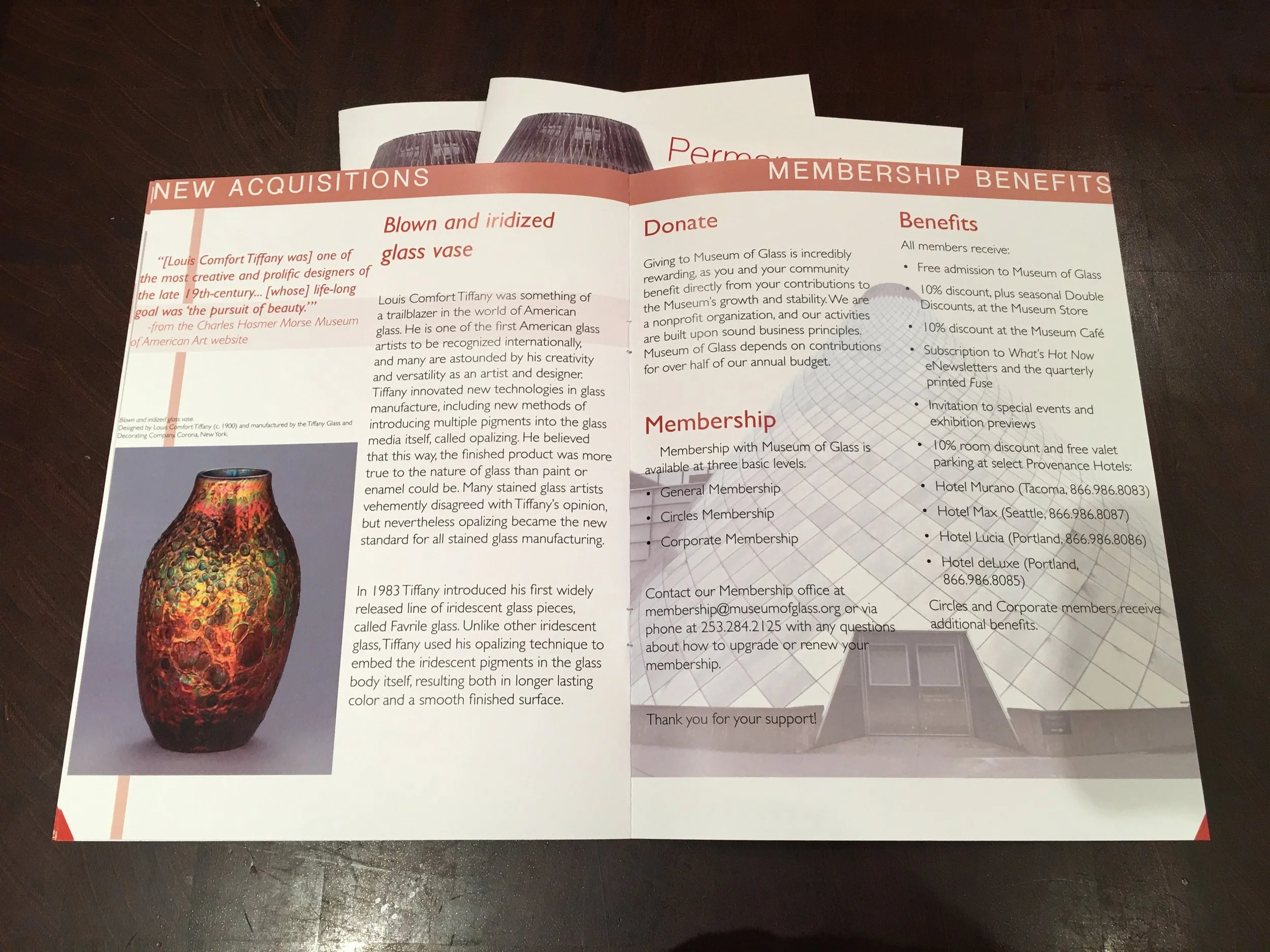 Museum of Glass Brochure || Third Spread