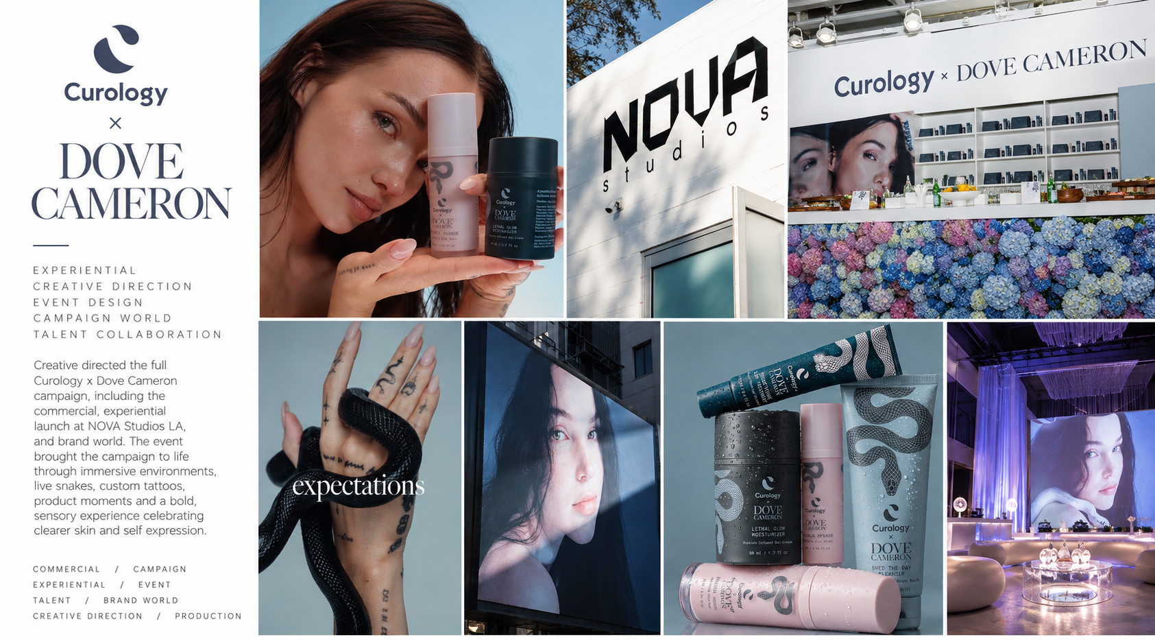 dove cameron + curology / chandler lass creative director