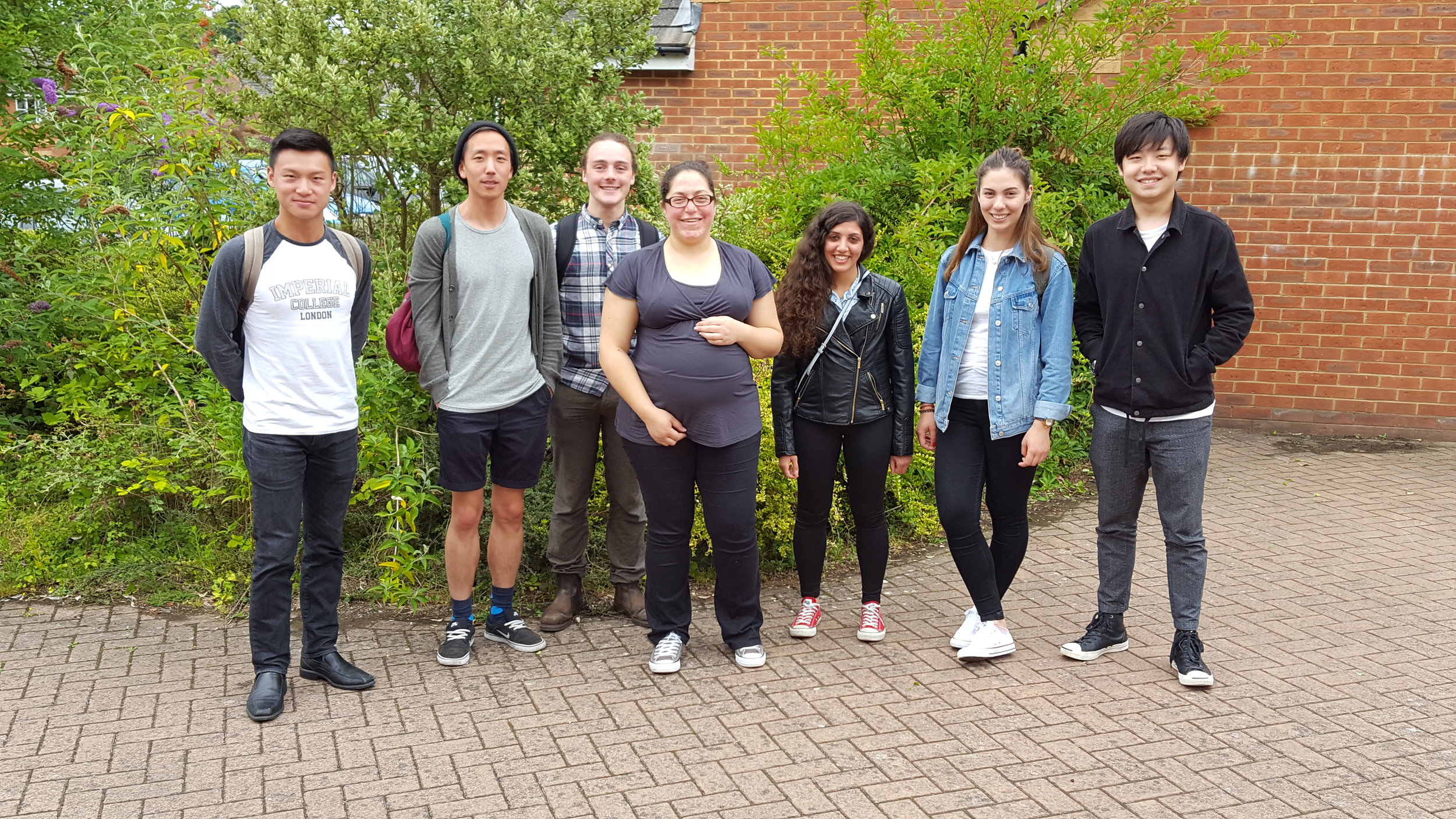 July 2017, A group picture after a BBQ. From left Will, Justin, Dean, Theoni, Anna, Birsen & Xinmo.