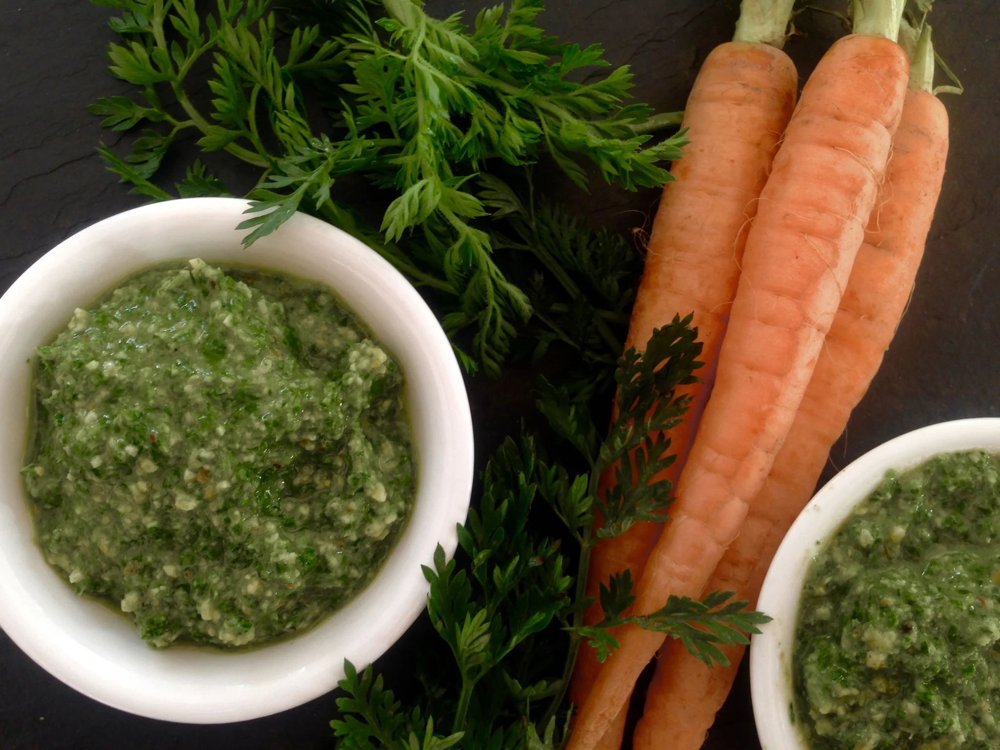 carrot top pesto
