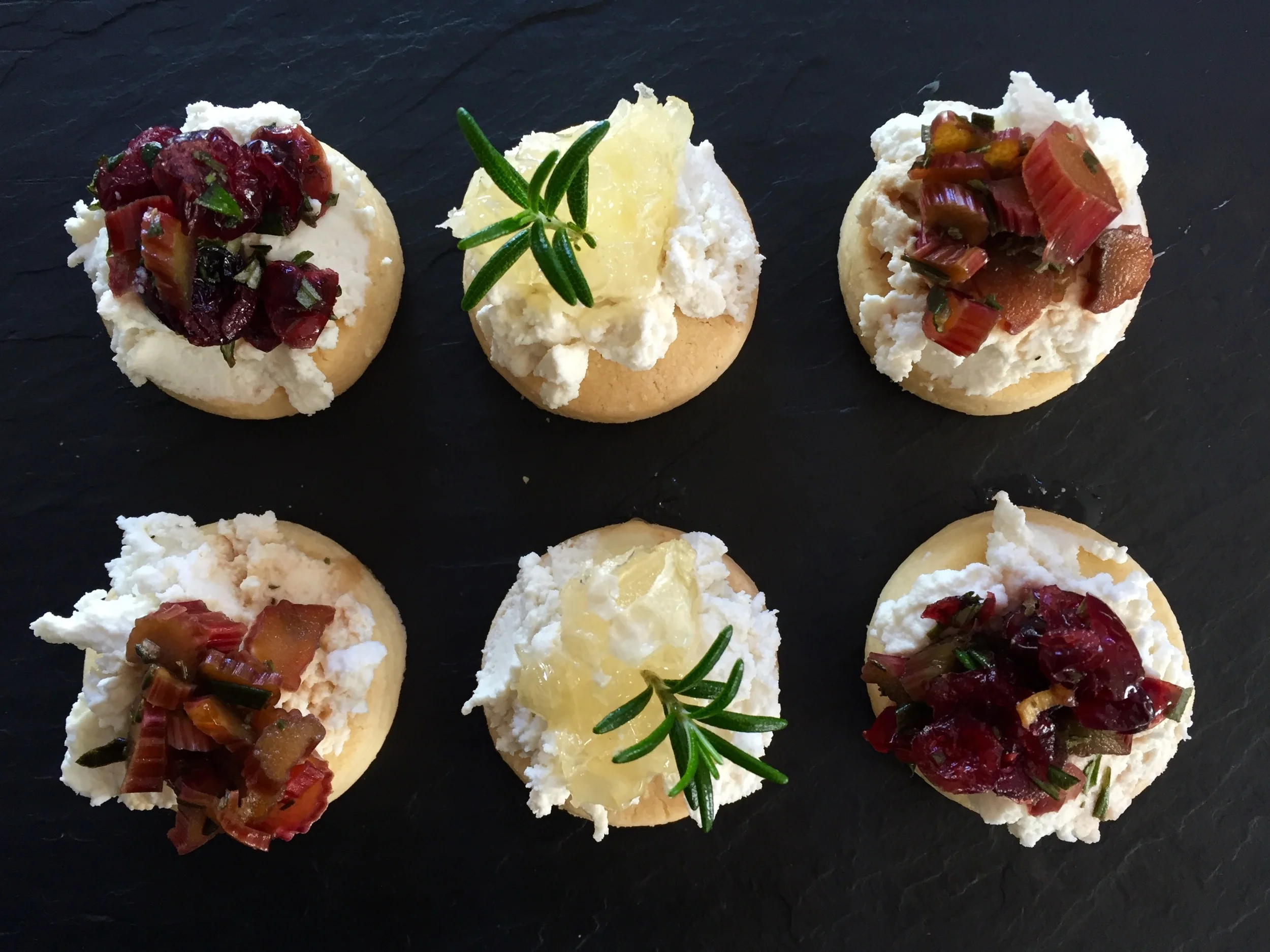 rosemary, shortbread and ricotta petit fours