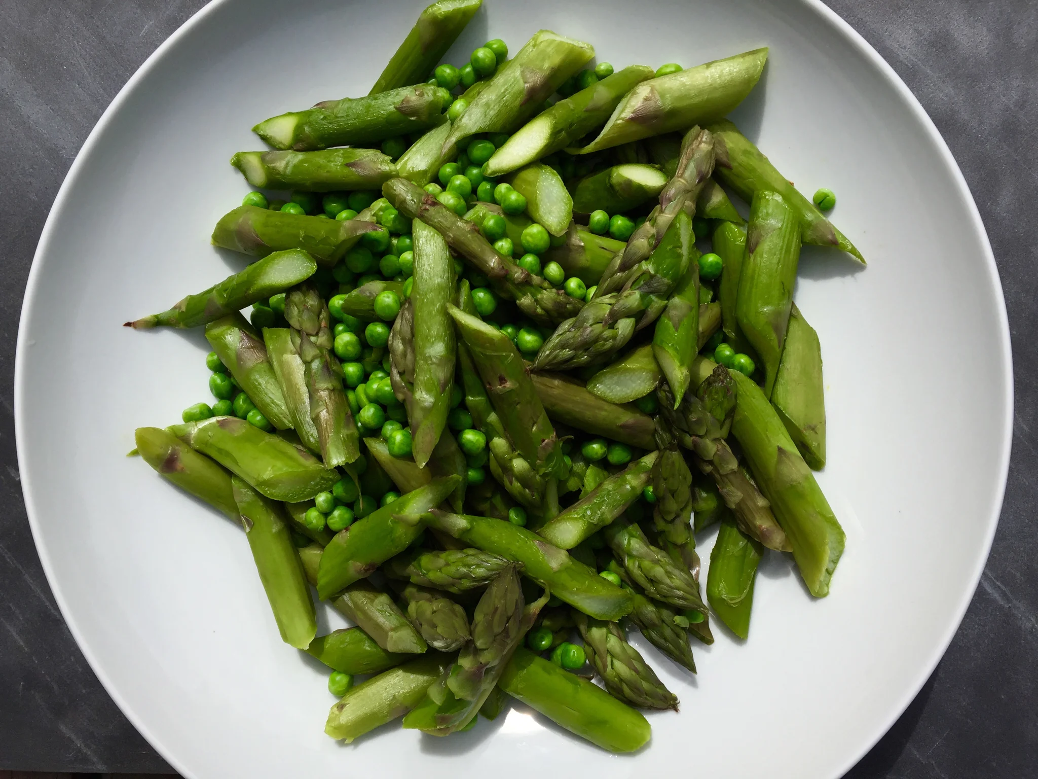 asparagus and peas