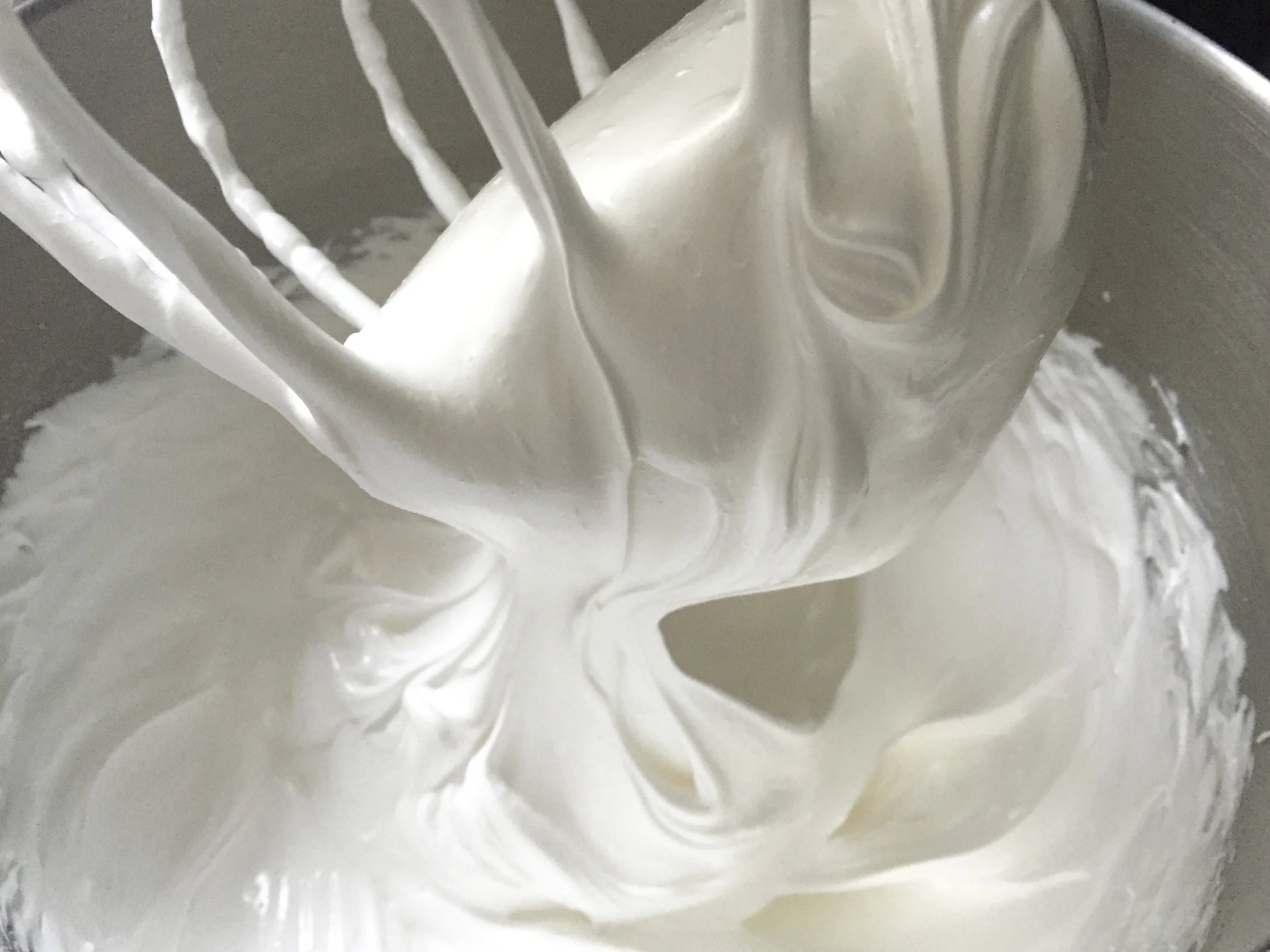 beaten egg whites