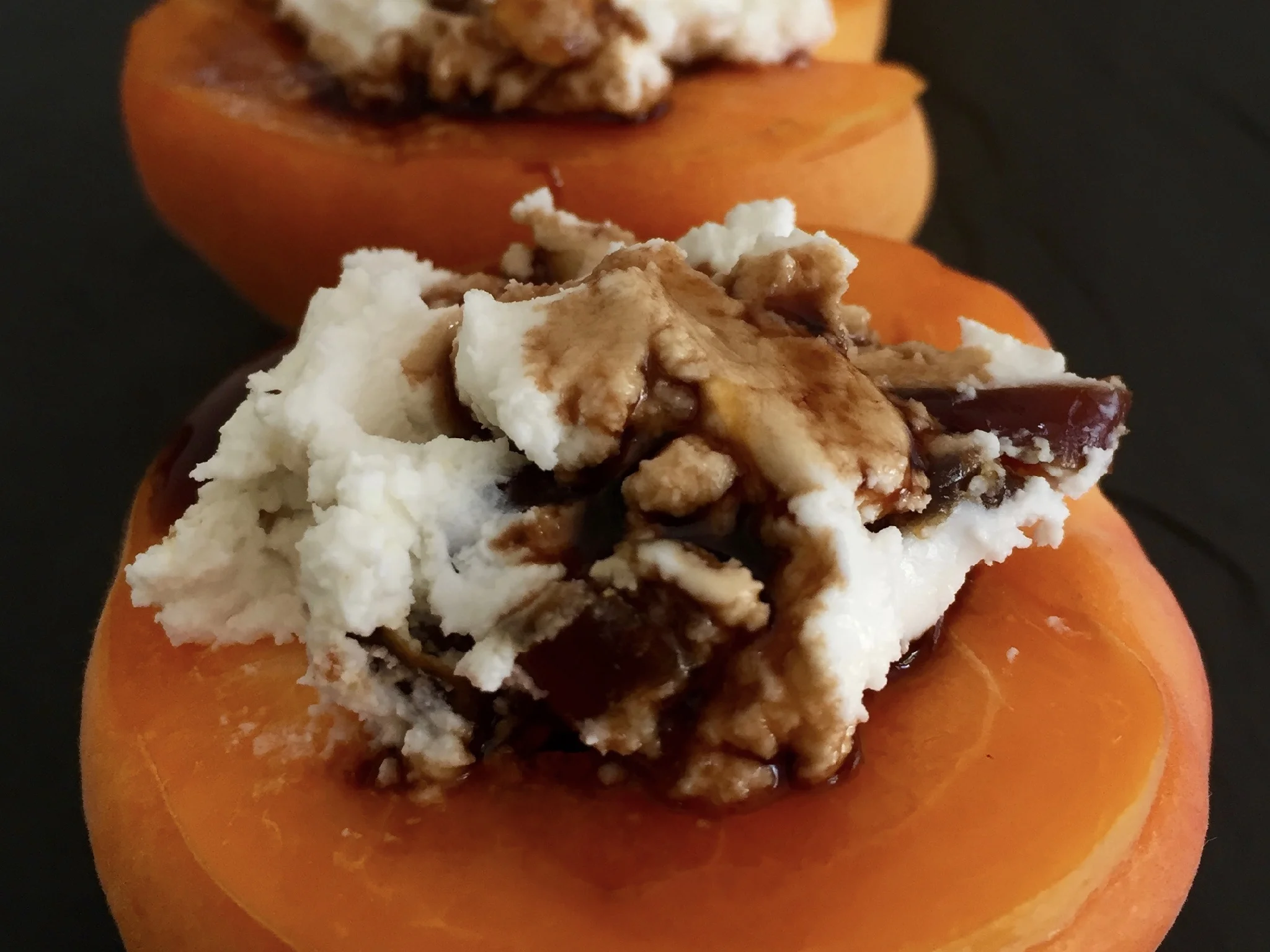 apricots stuffed with soft cheese