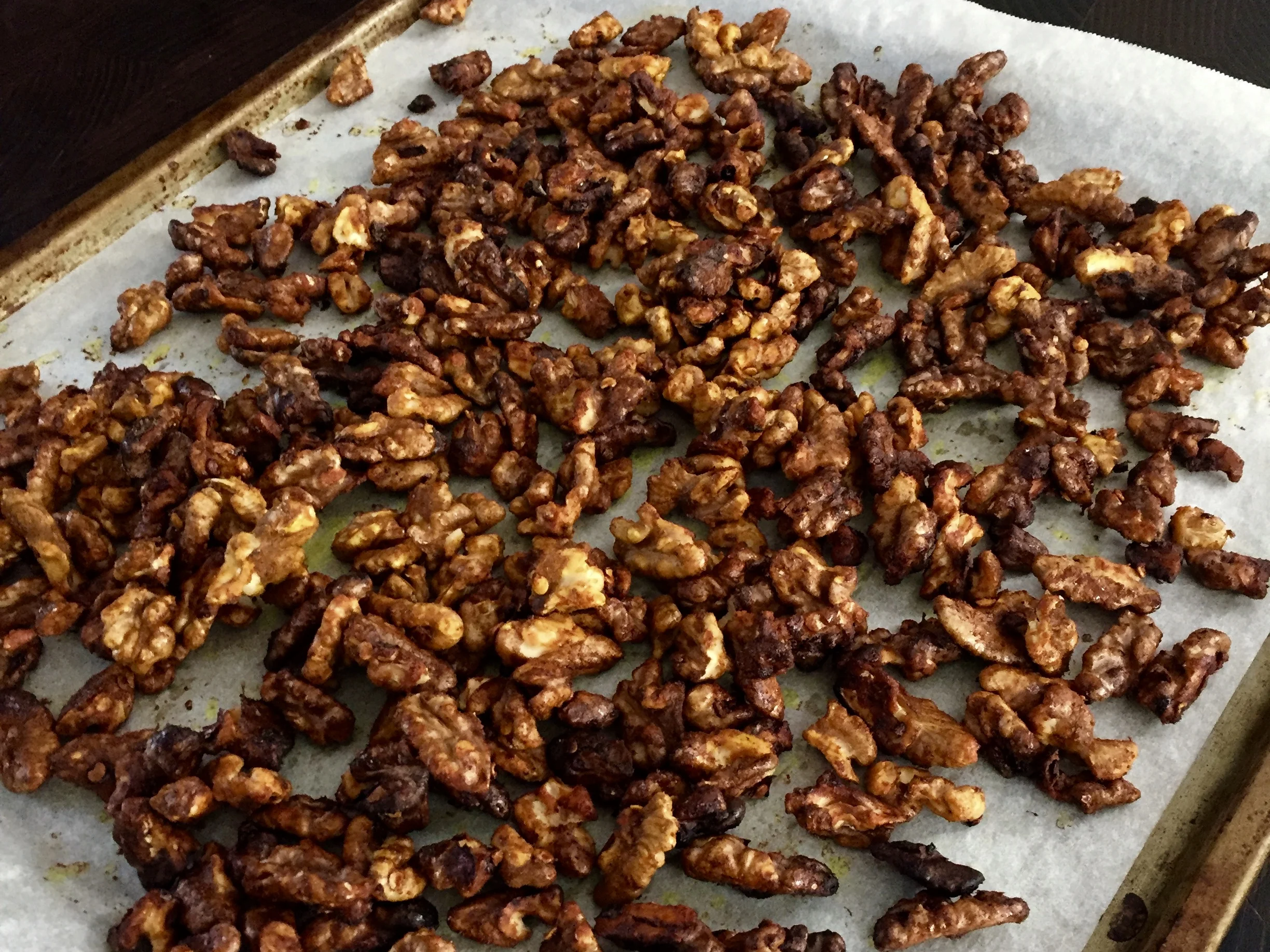 spiced roasted walnuts