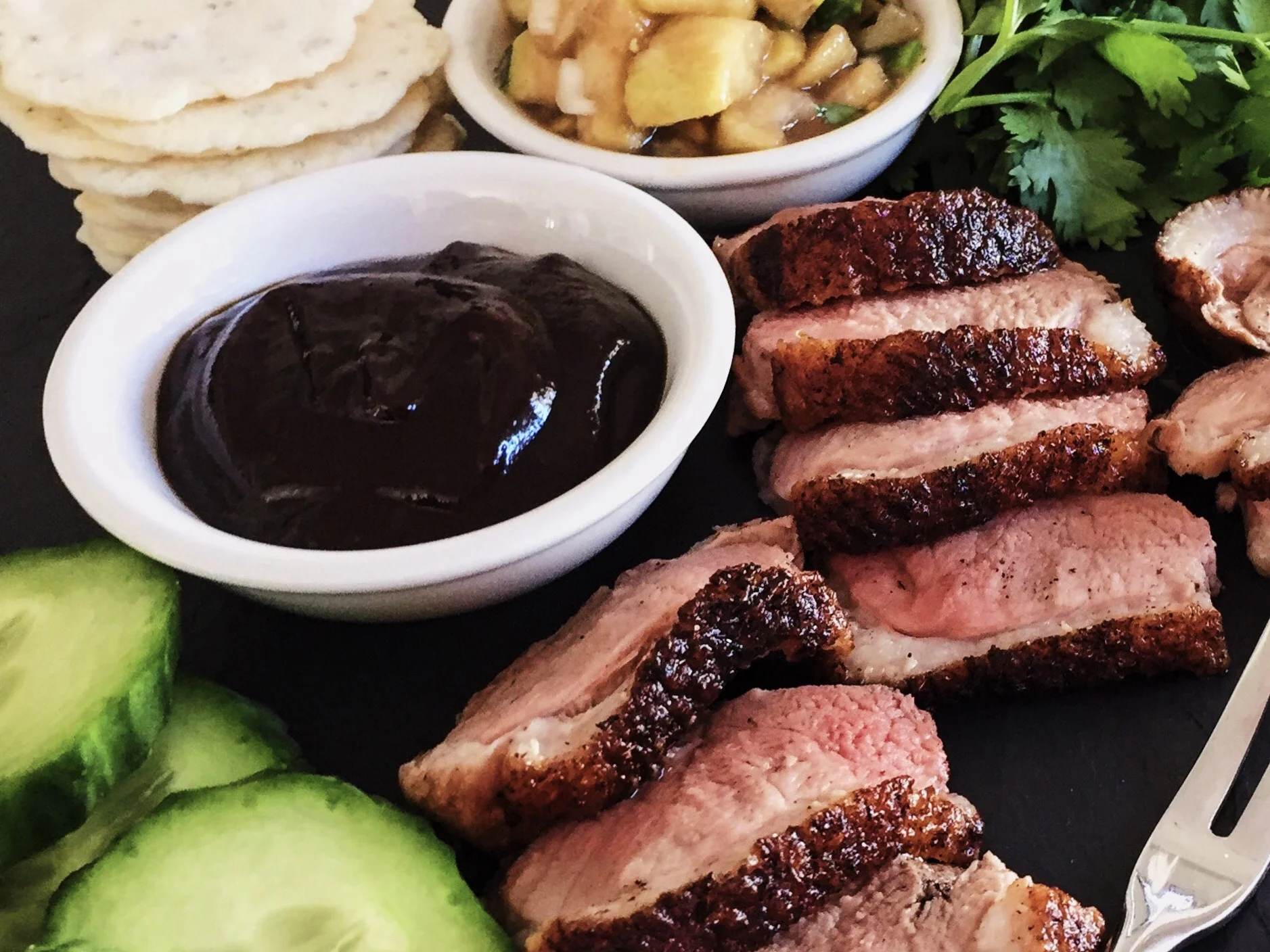 Peking duck antipasto
