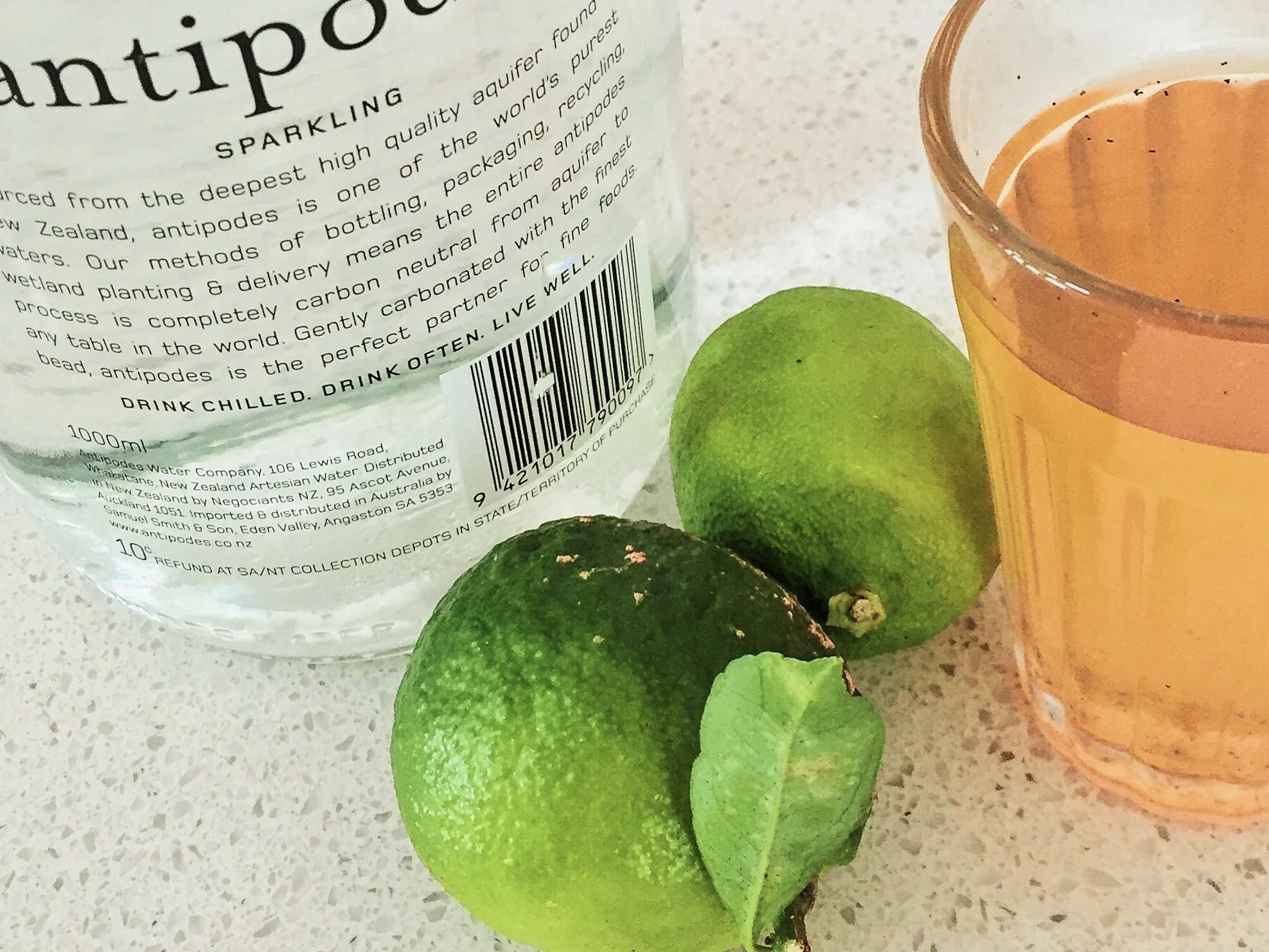 quince and lime soda