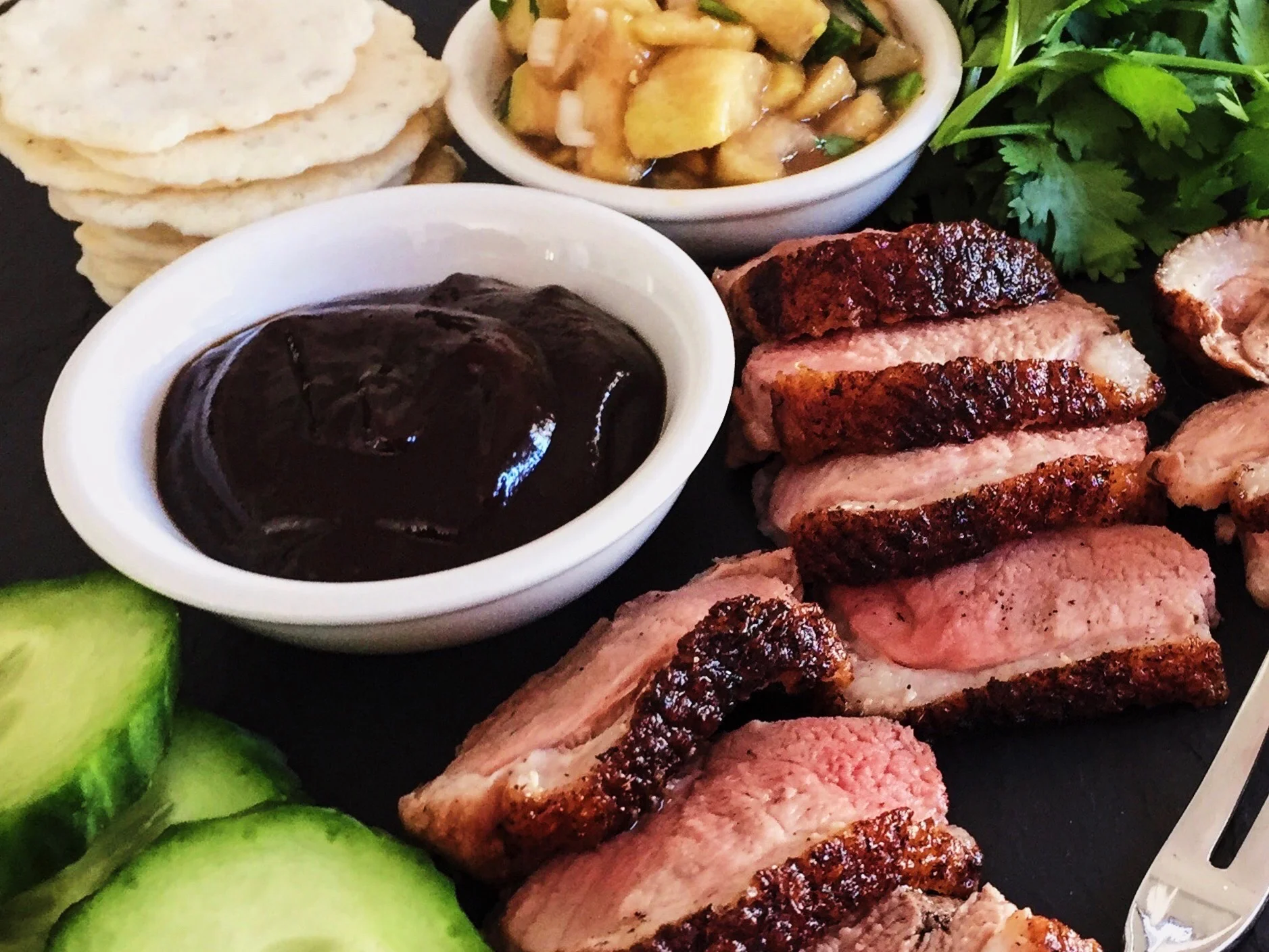 Peking duck antipasto