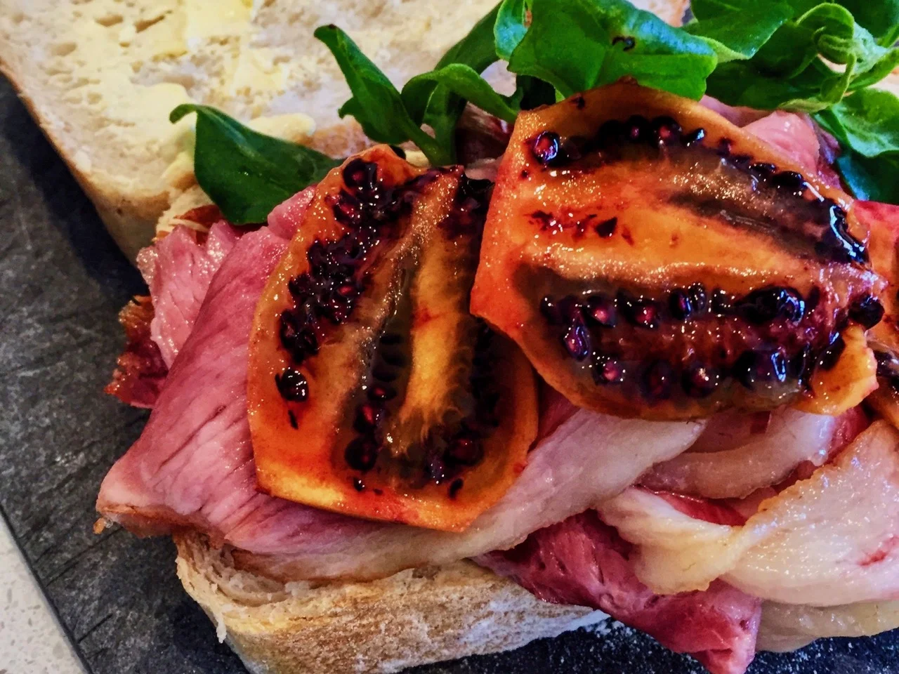 bacon tamarillo butty