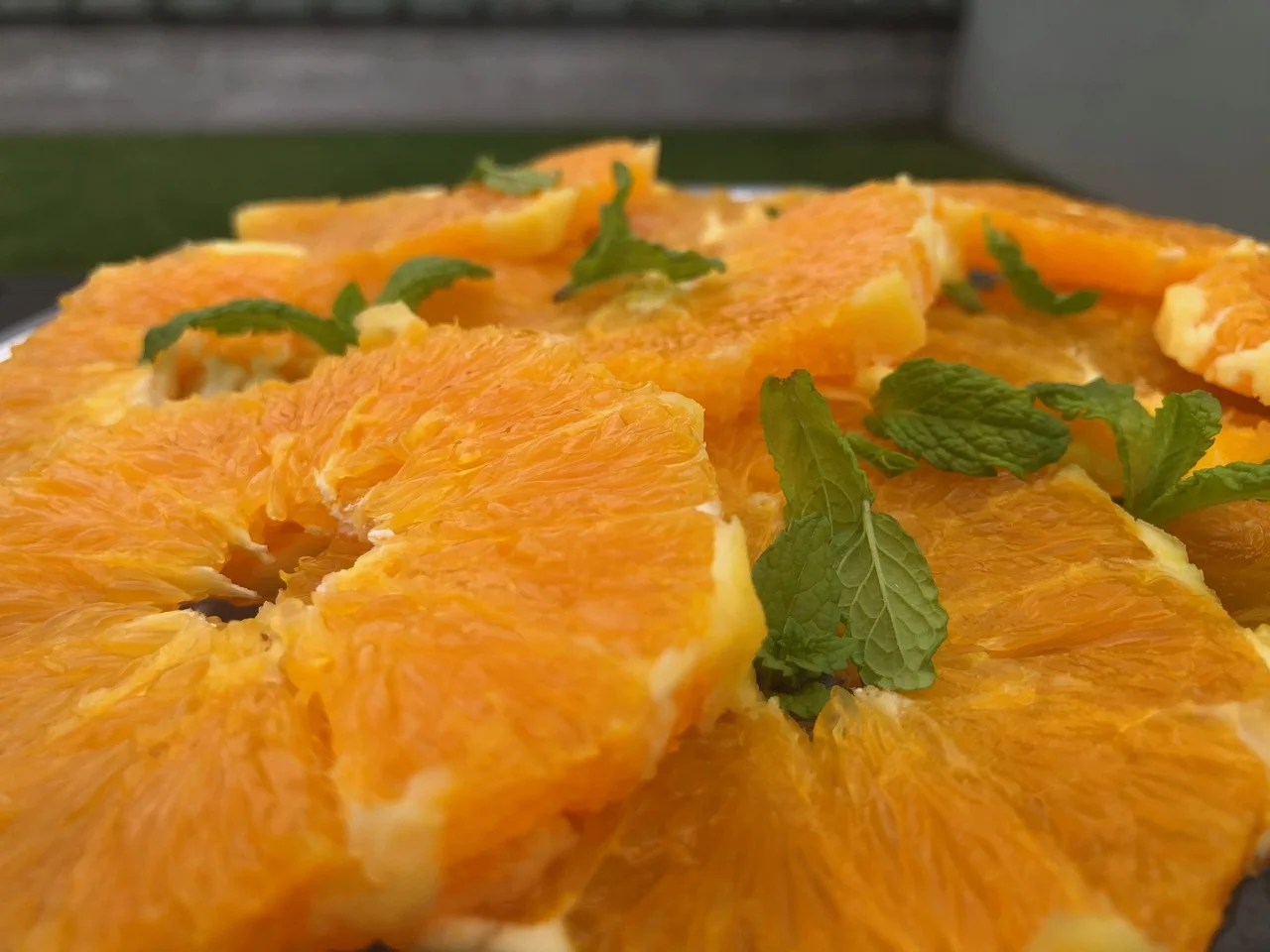 orange and mint platter