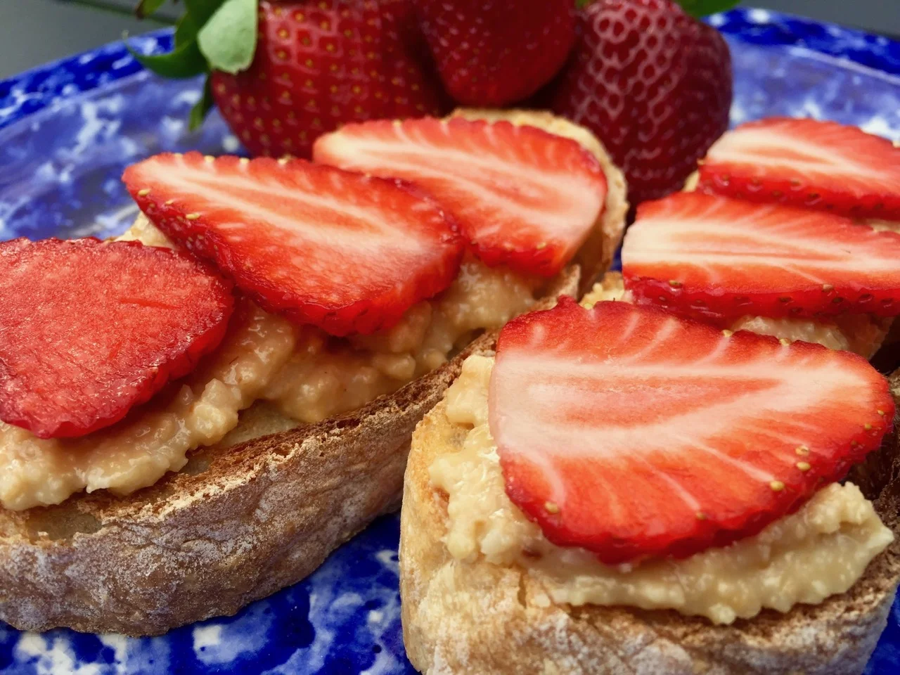 peanut butter and strawberries