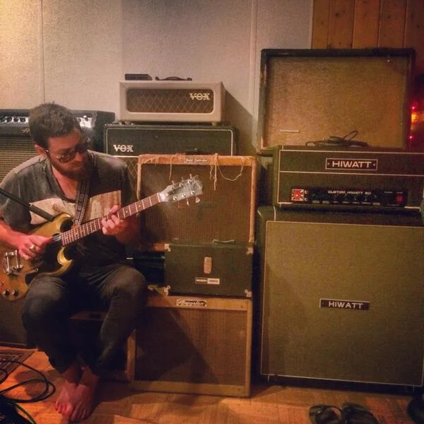 Canadian artist Matt Mays digging into the vintage tube amp collection at NMS.