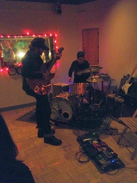 Daniel Lanois and Kyle Crane laying down a groove during one of our "First Thursday" nights.