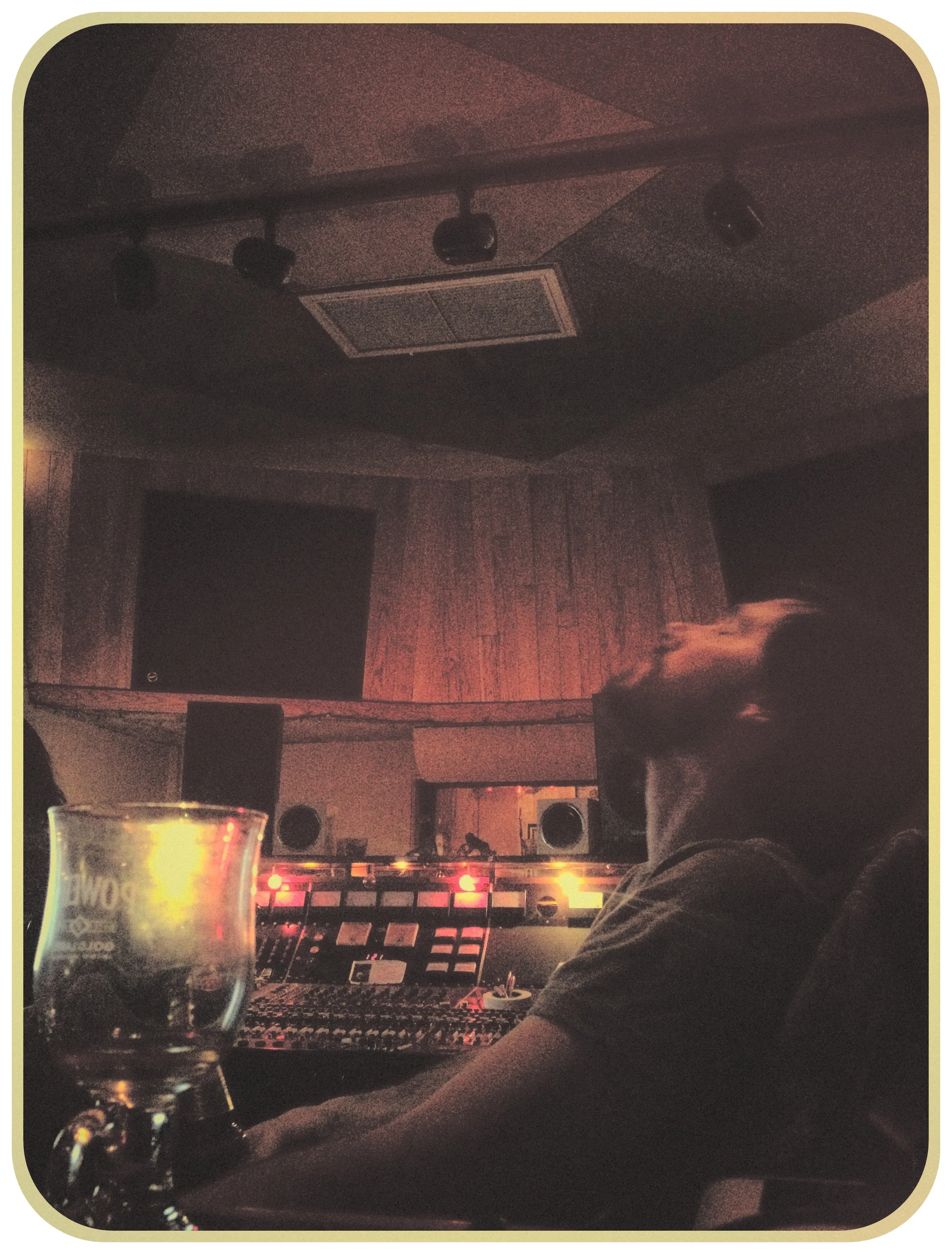 Johnny Gutenberger of Two Sheds listening back. #powers