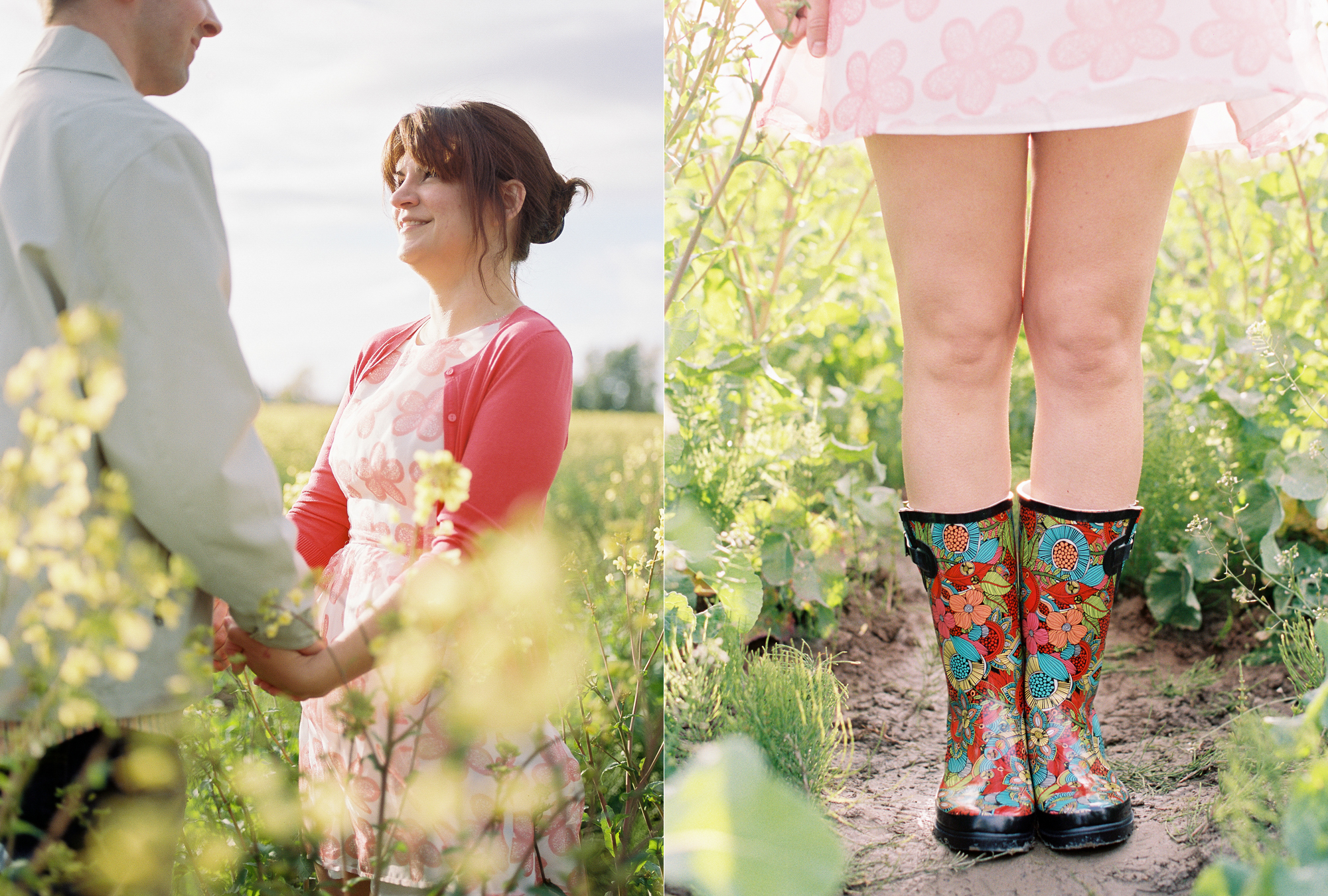 Colorful tulip festival engagement session at Roozengarde in the Skagit Valley