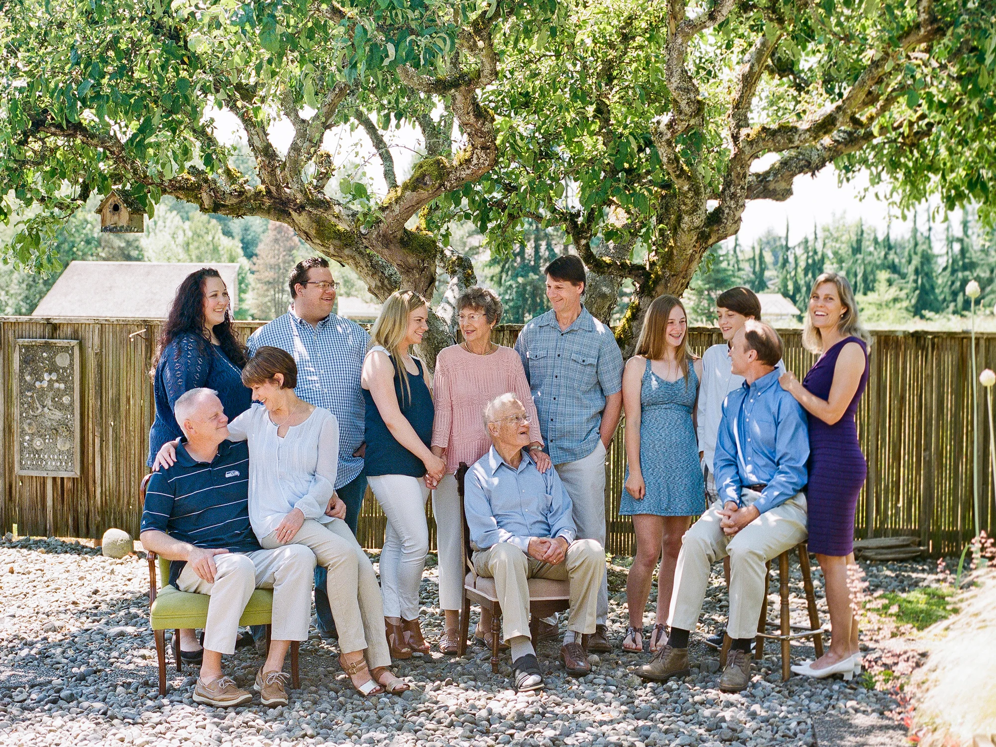 Three Generations of Family Portrait Session in Milton, Washington