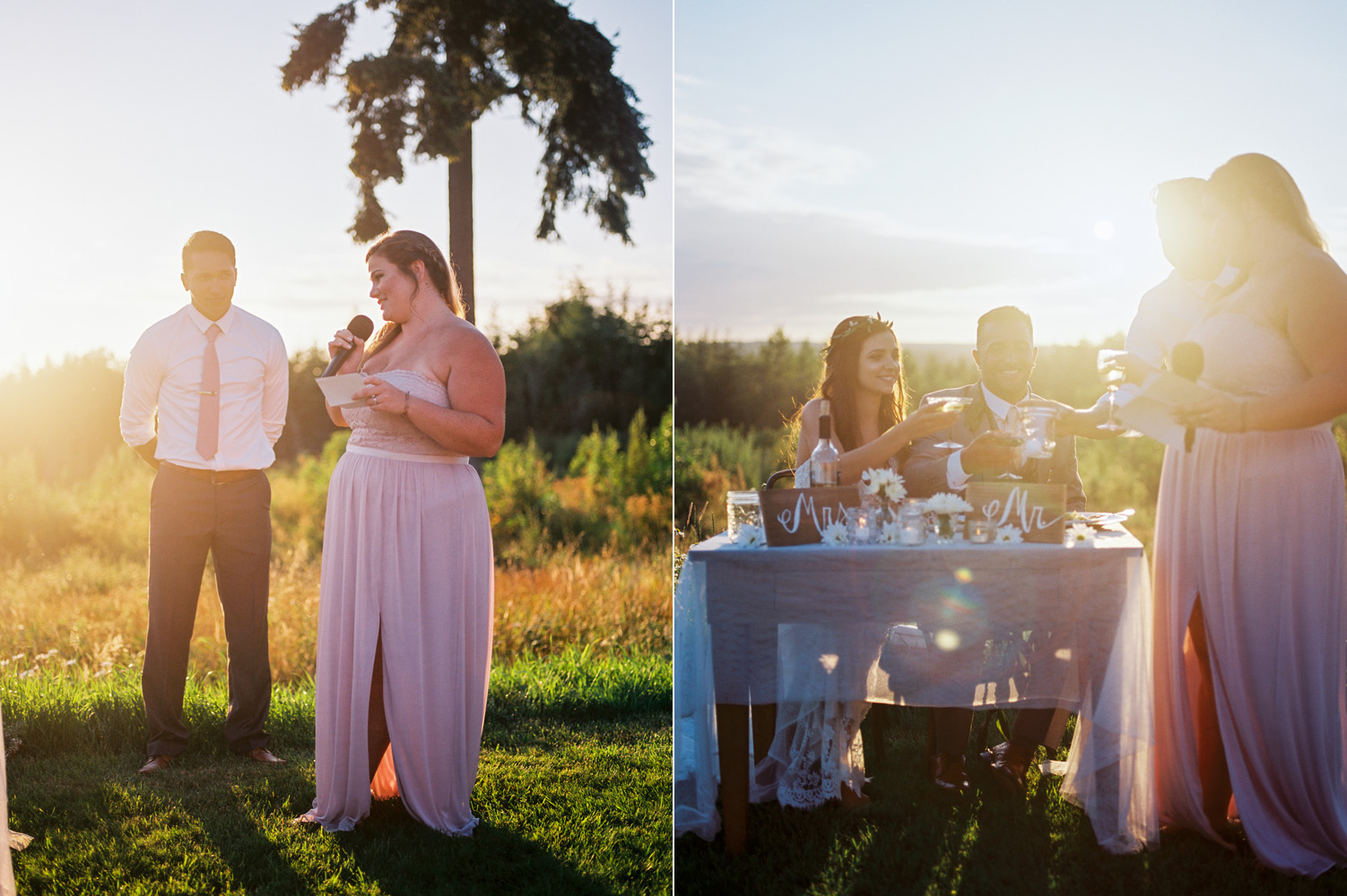 Polynesian Inspired Colorful Backyard Port Townsend Wedding Photography 