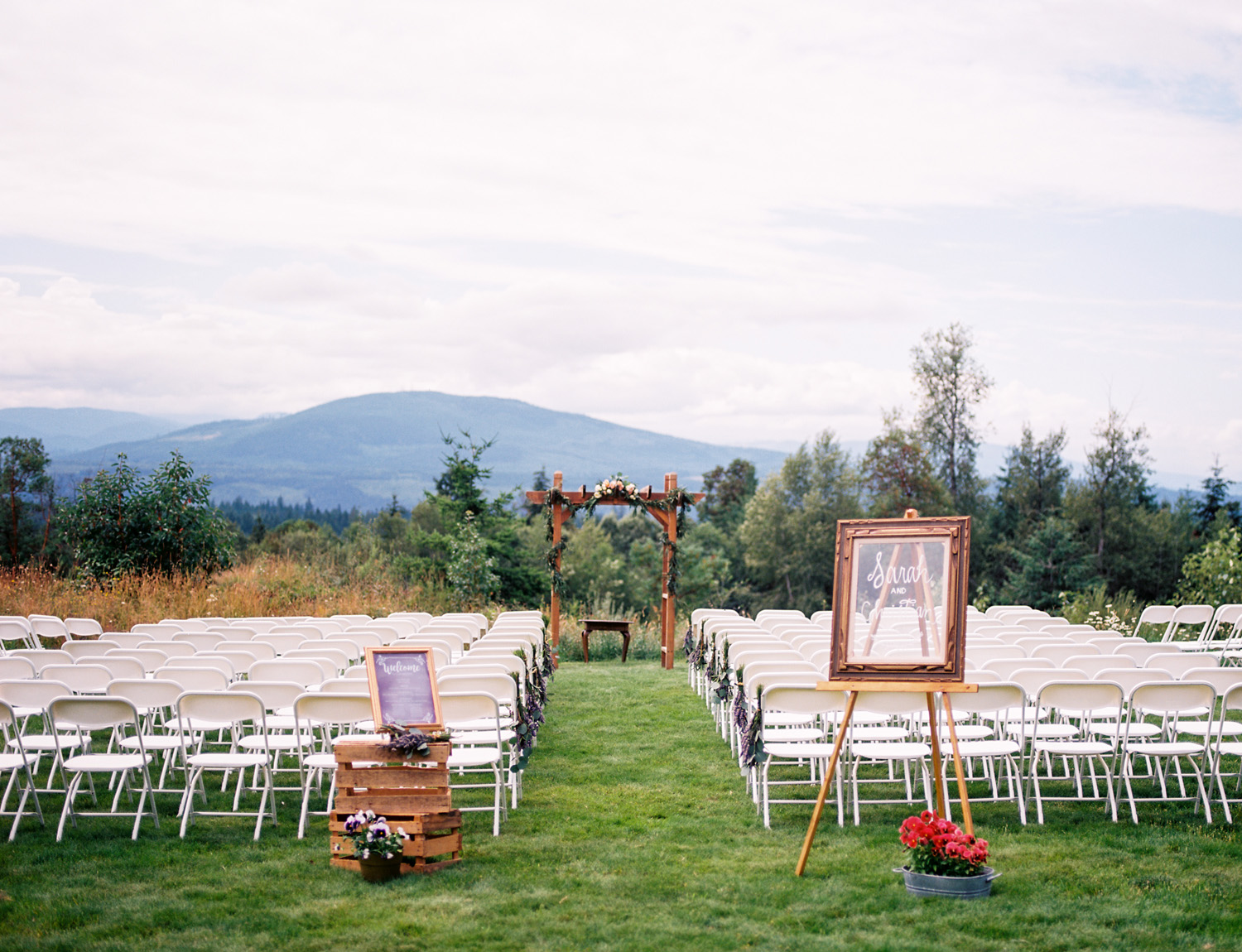 Purple and Copper Wedding Details