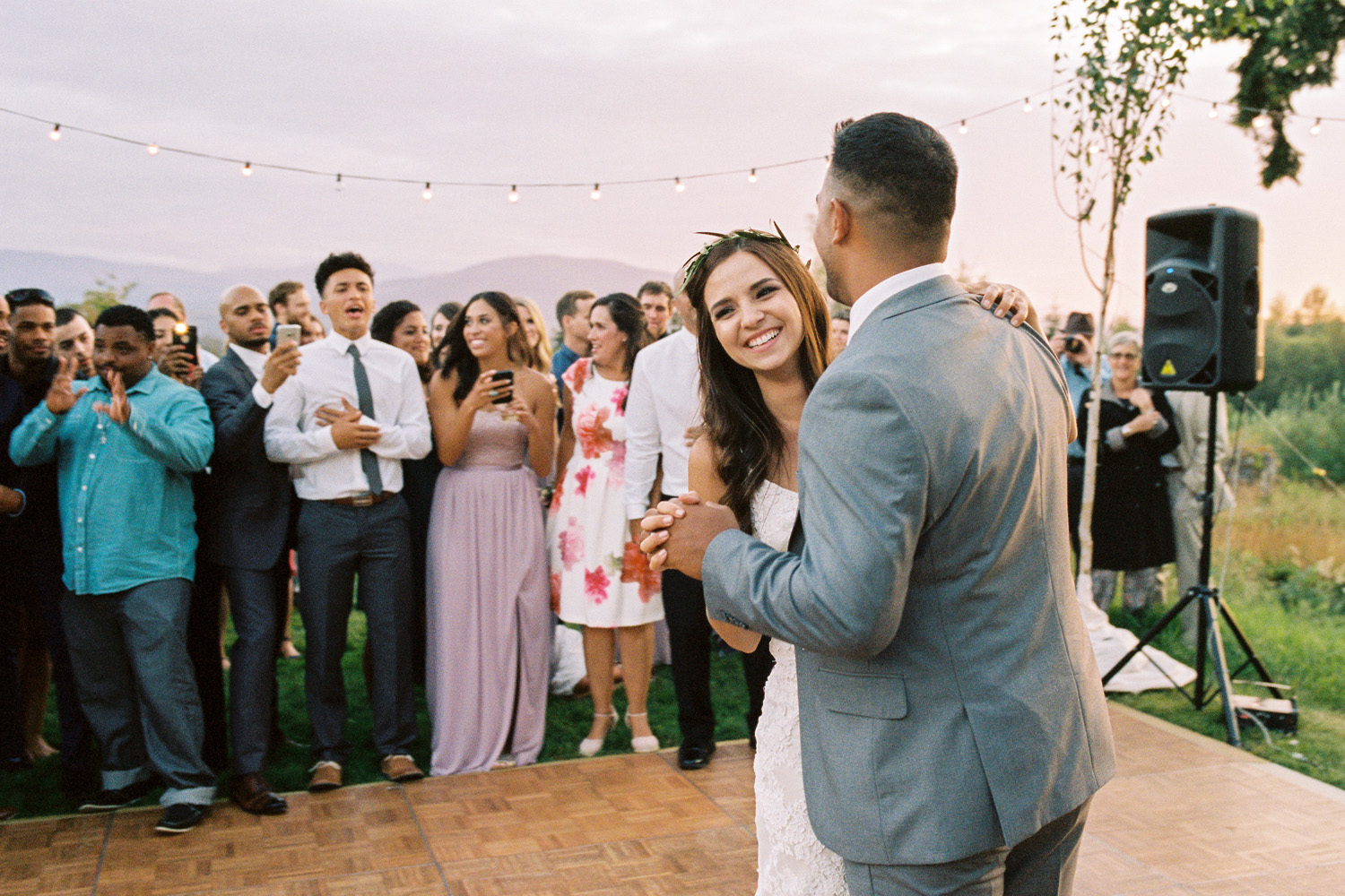 Polynesian Inspired Colorful Backyard Port Townsend Wedding Photography 