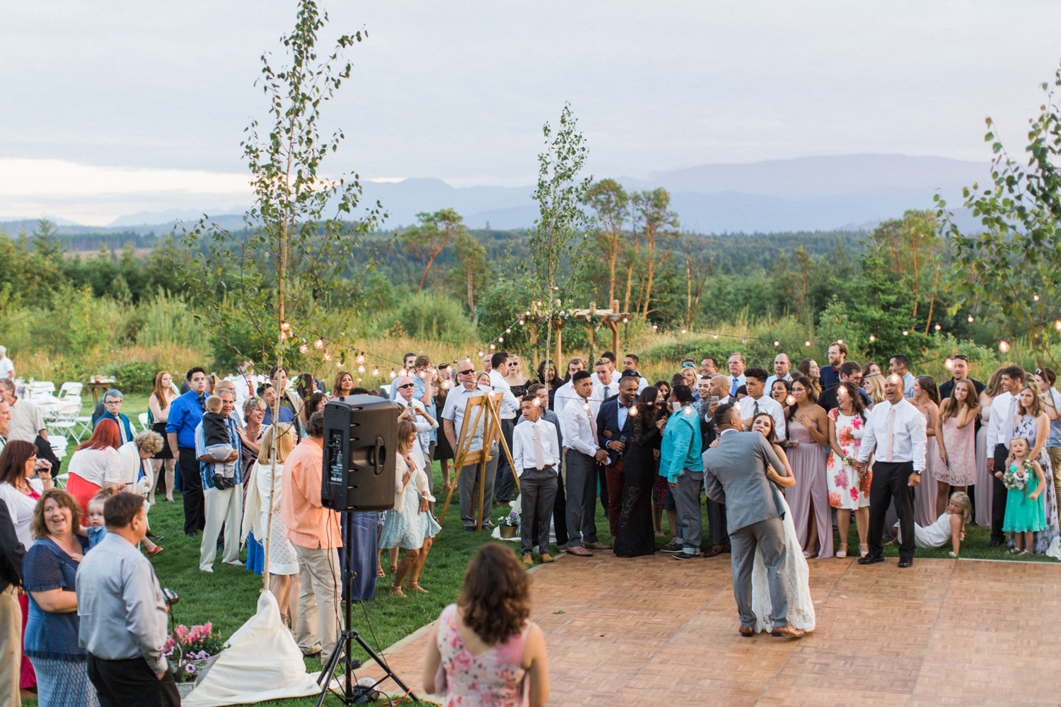 Polynesian Inspired Colorful Backyard Port Townsend Wedding Photography 