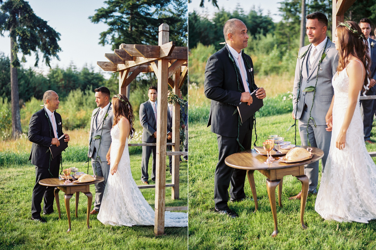 Polynesian Inspired Backyard Port Townsend Wedding Photography 