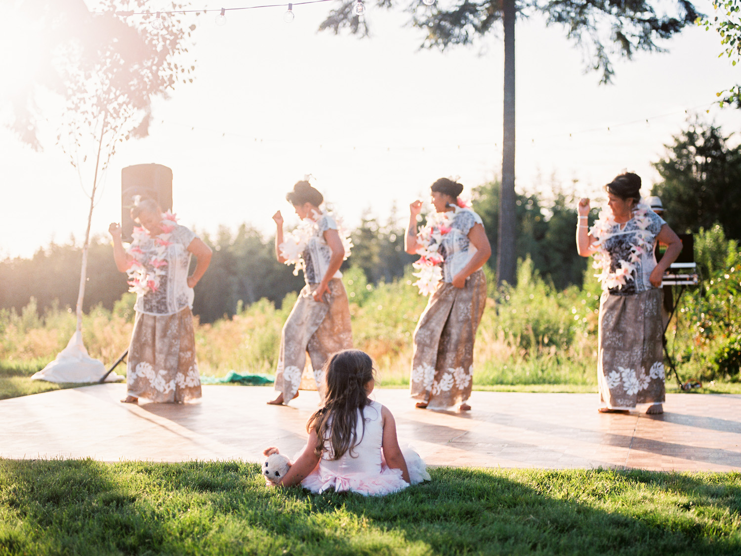 Polynesian Inspired Backyard Port Townsend Wedding Photography 