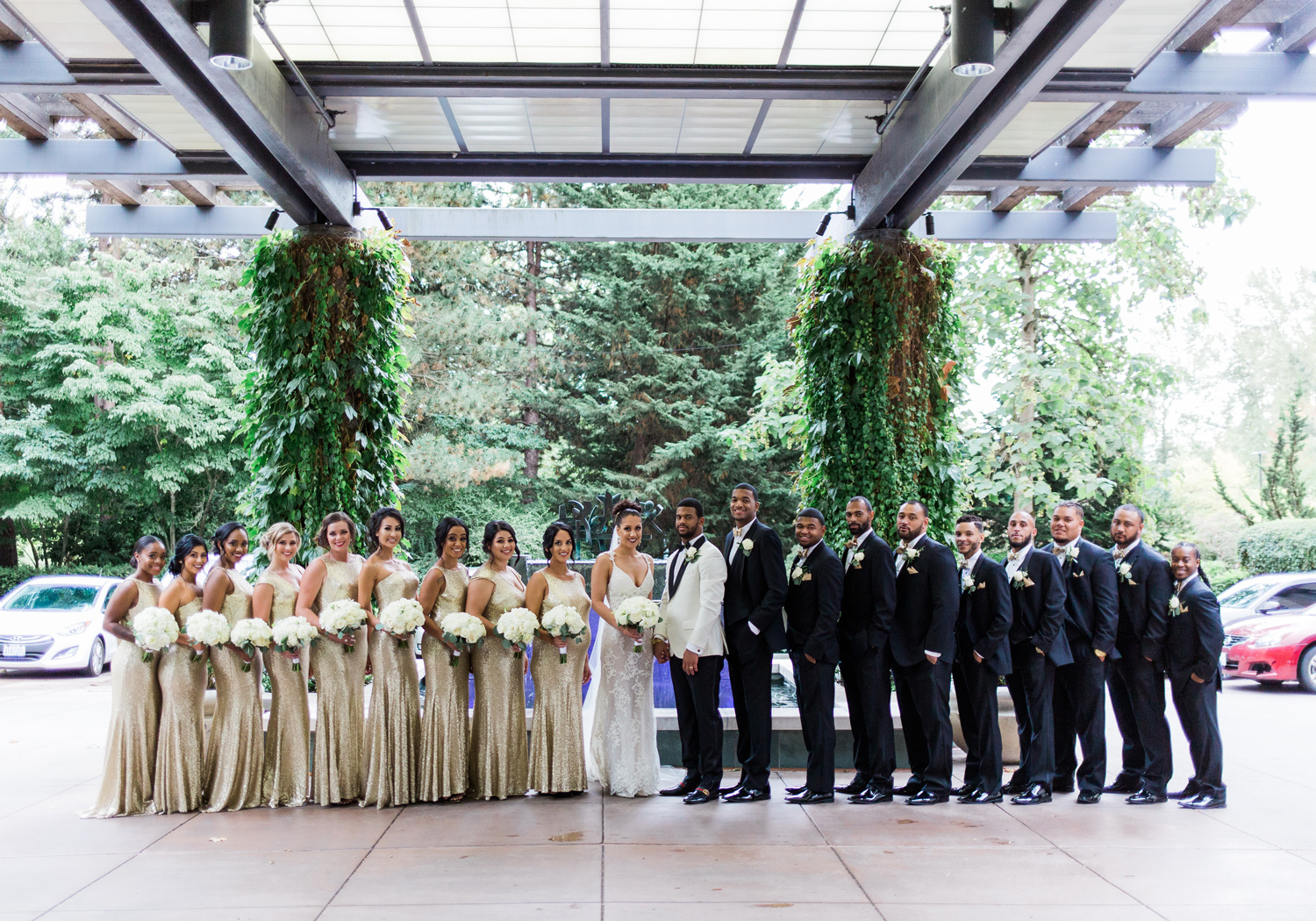 black tie bridal party bellevue club wedding seattle.jpg