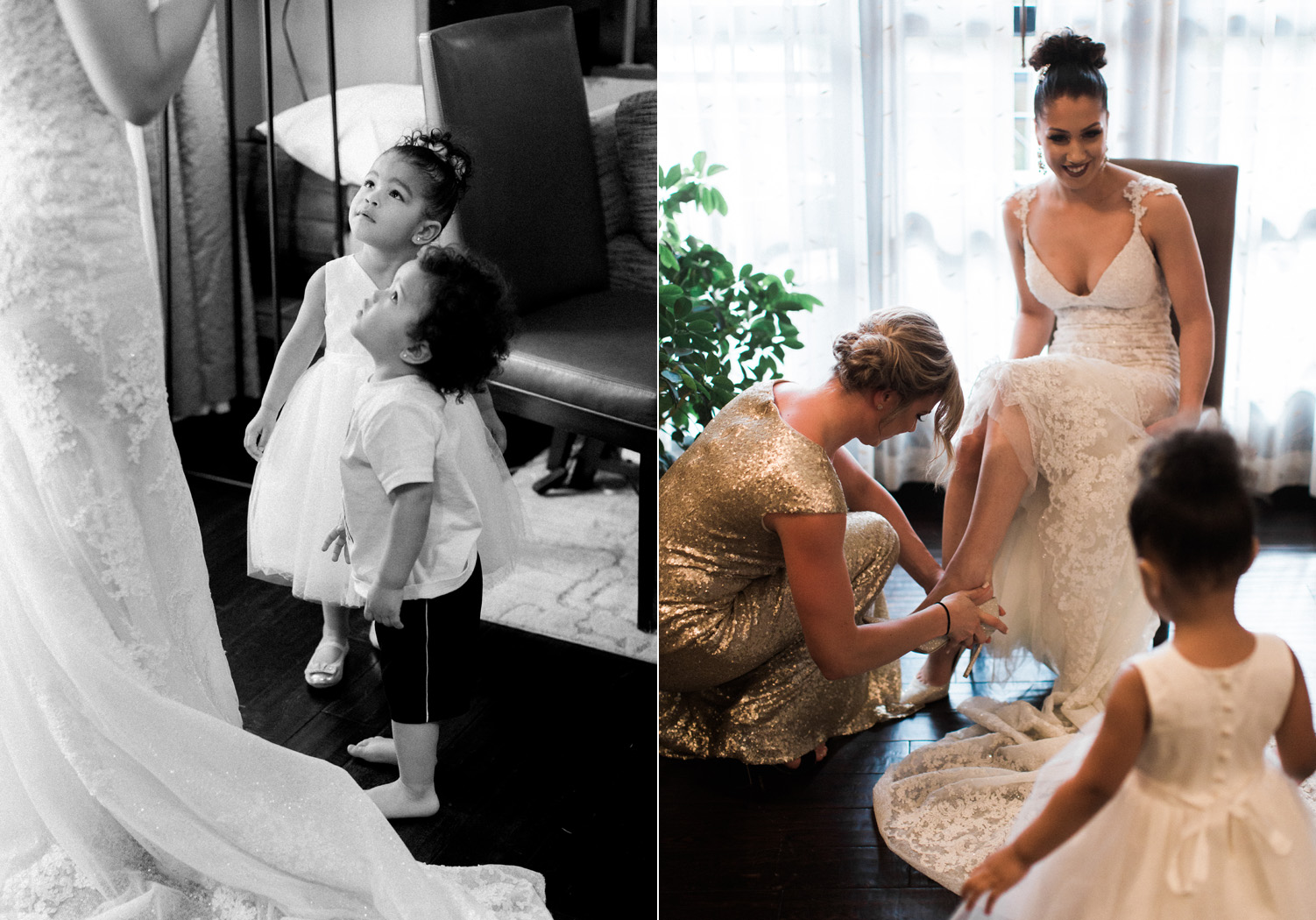 The Bellevue Club Wedding Photography Bride getting ready