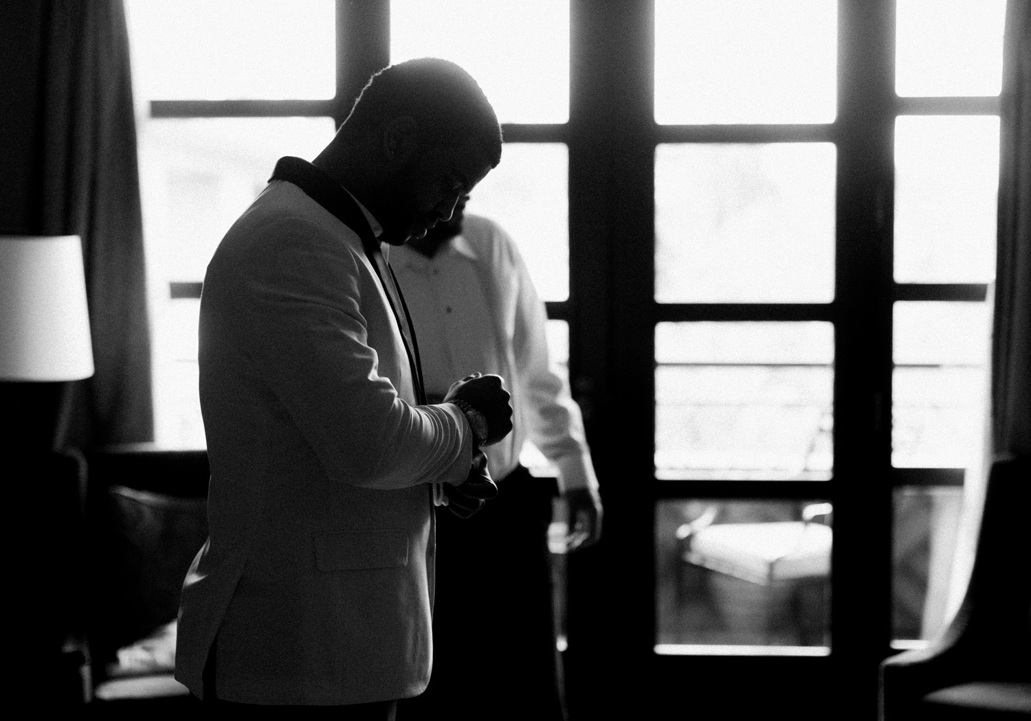 elegant groom getting ready for wedding.jpg