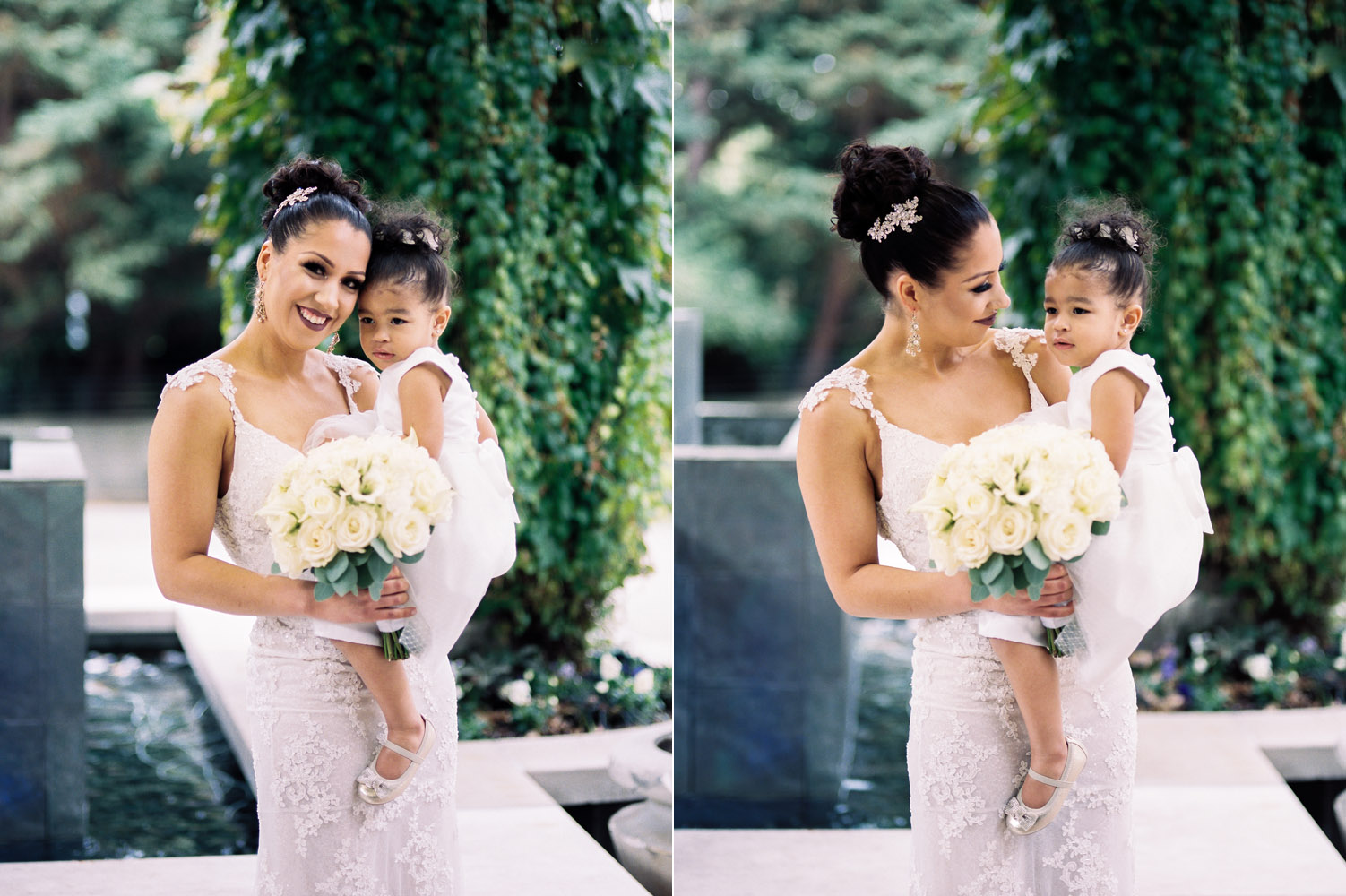 The Bellevue Club Wedding Photography Bride and daughter together