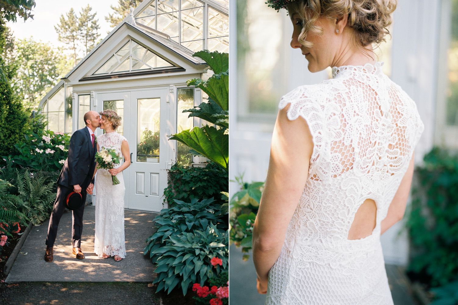 volunteer park conservatory intimate wedding couple seattle.jpg