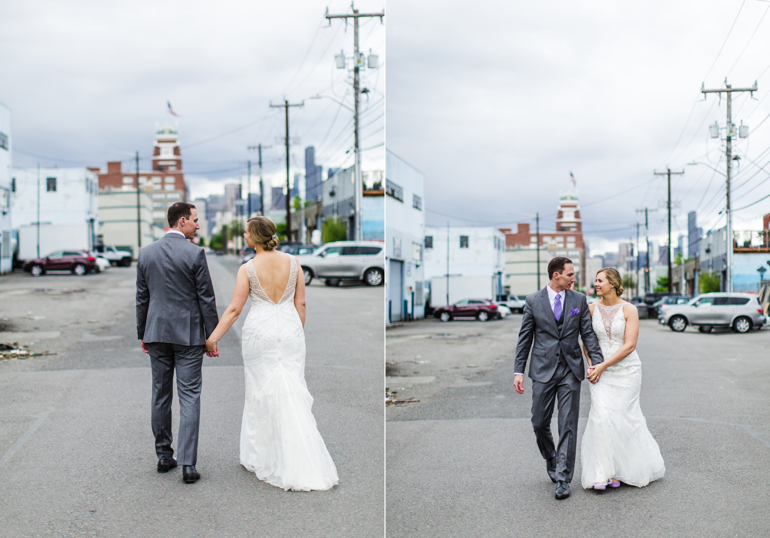 Seattle SODO Wedding Couple Portraits by Alexandra Knight Photography Seattle Wedding Photographer