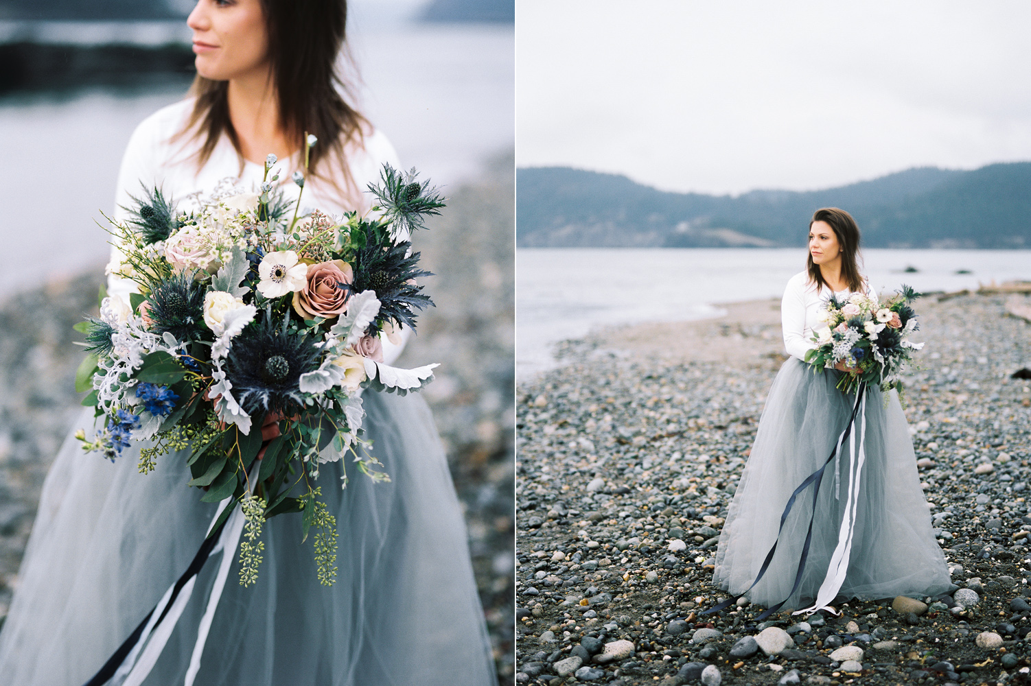 Pacific Northwest custom moody floral bouquet for an engagement session.jpg