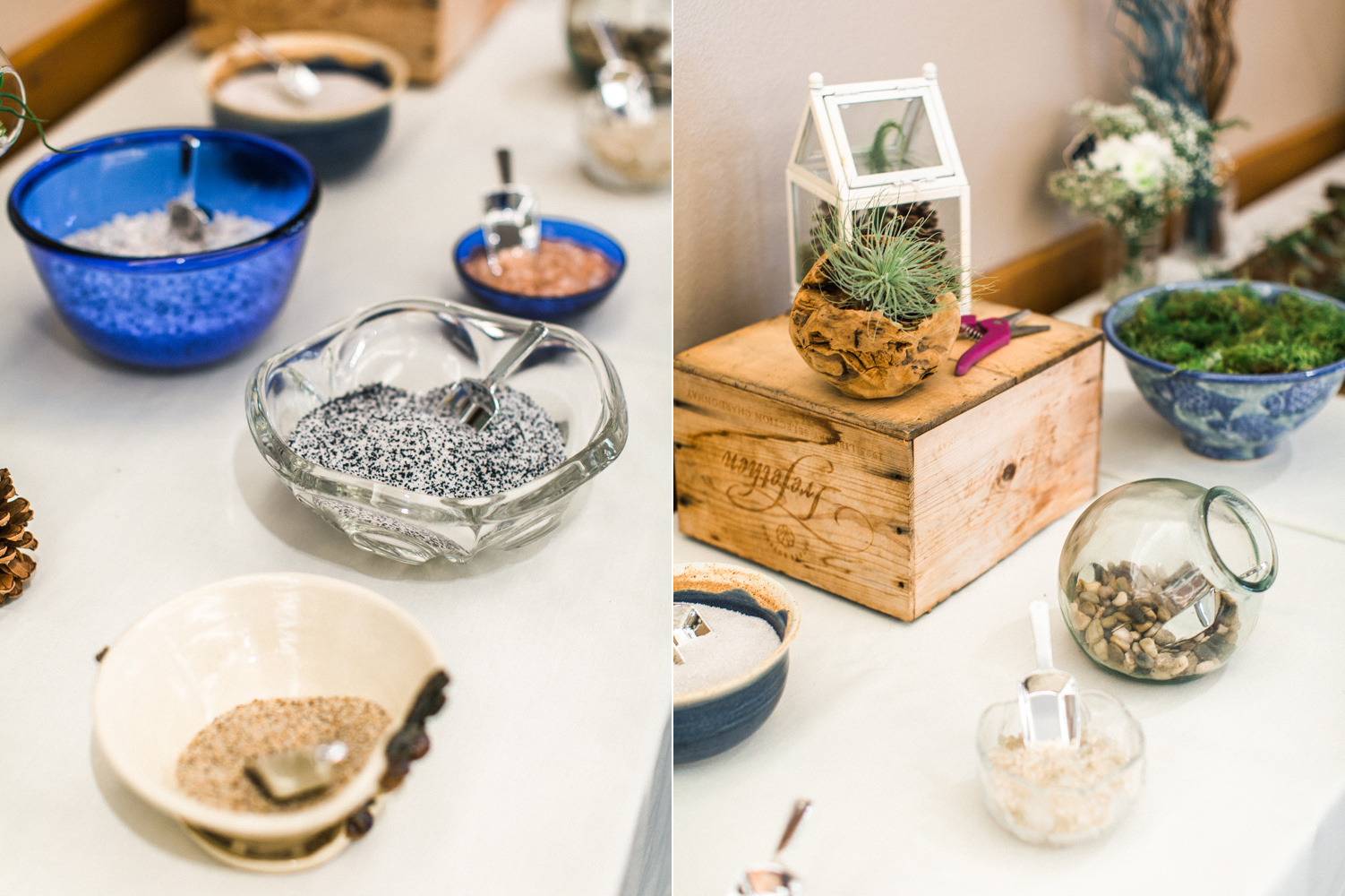 Wedding Favor Idea Make Your Own Terrarium Seattle Boho Wedding Photography